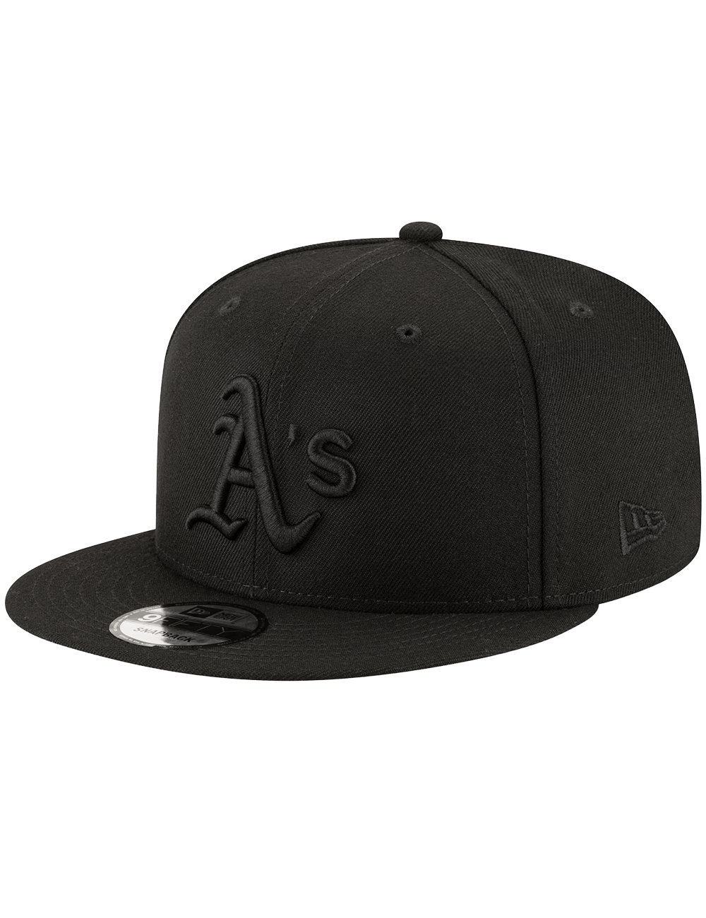 New Era Caps OSFA Athletics New Era MLB Black On Black 9FIFTY Snapback Hat