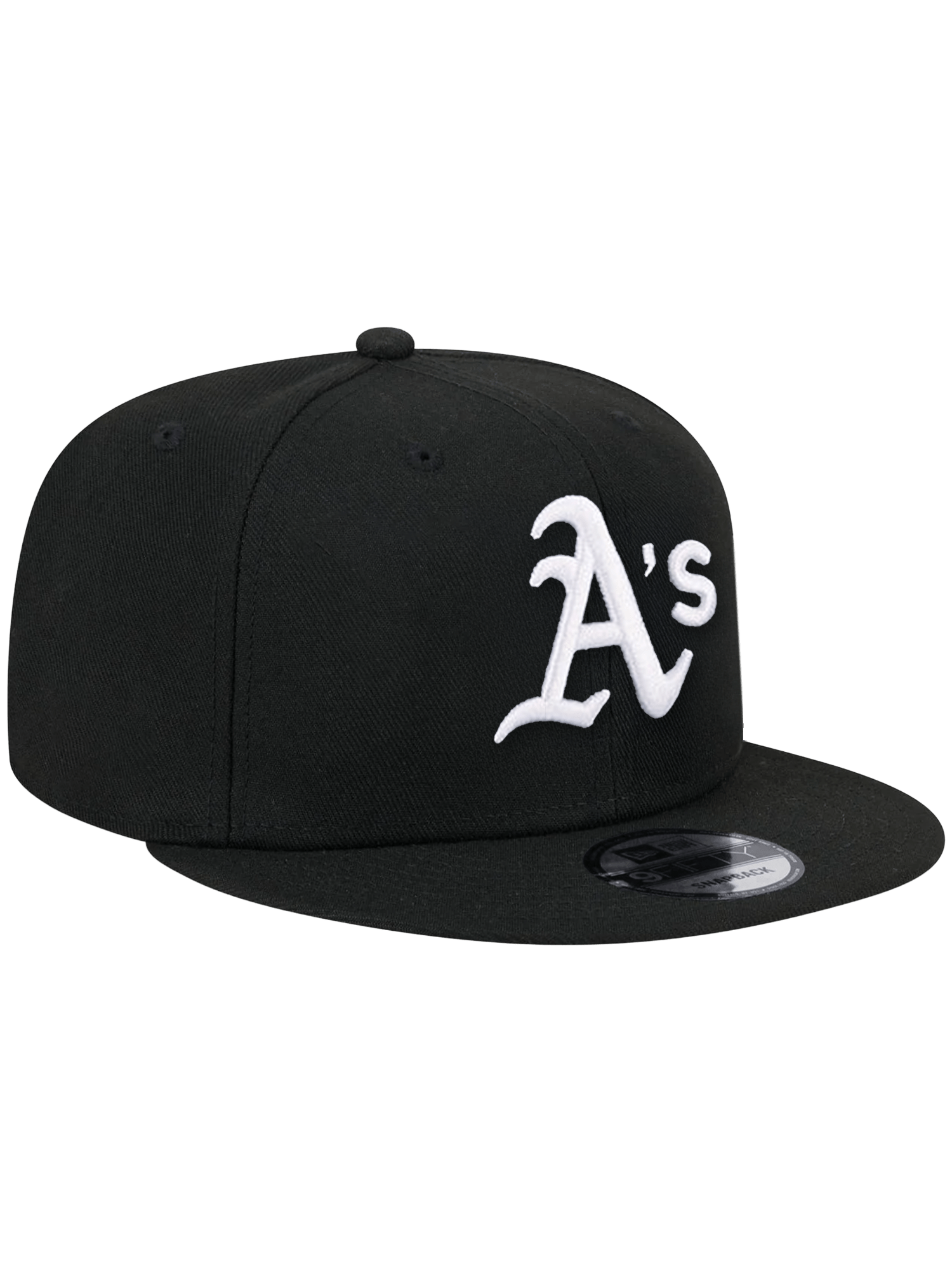 New Era Caps Athletics New Era MLB Black White 9FIFTY Snapback Hat - Black