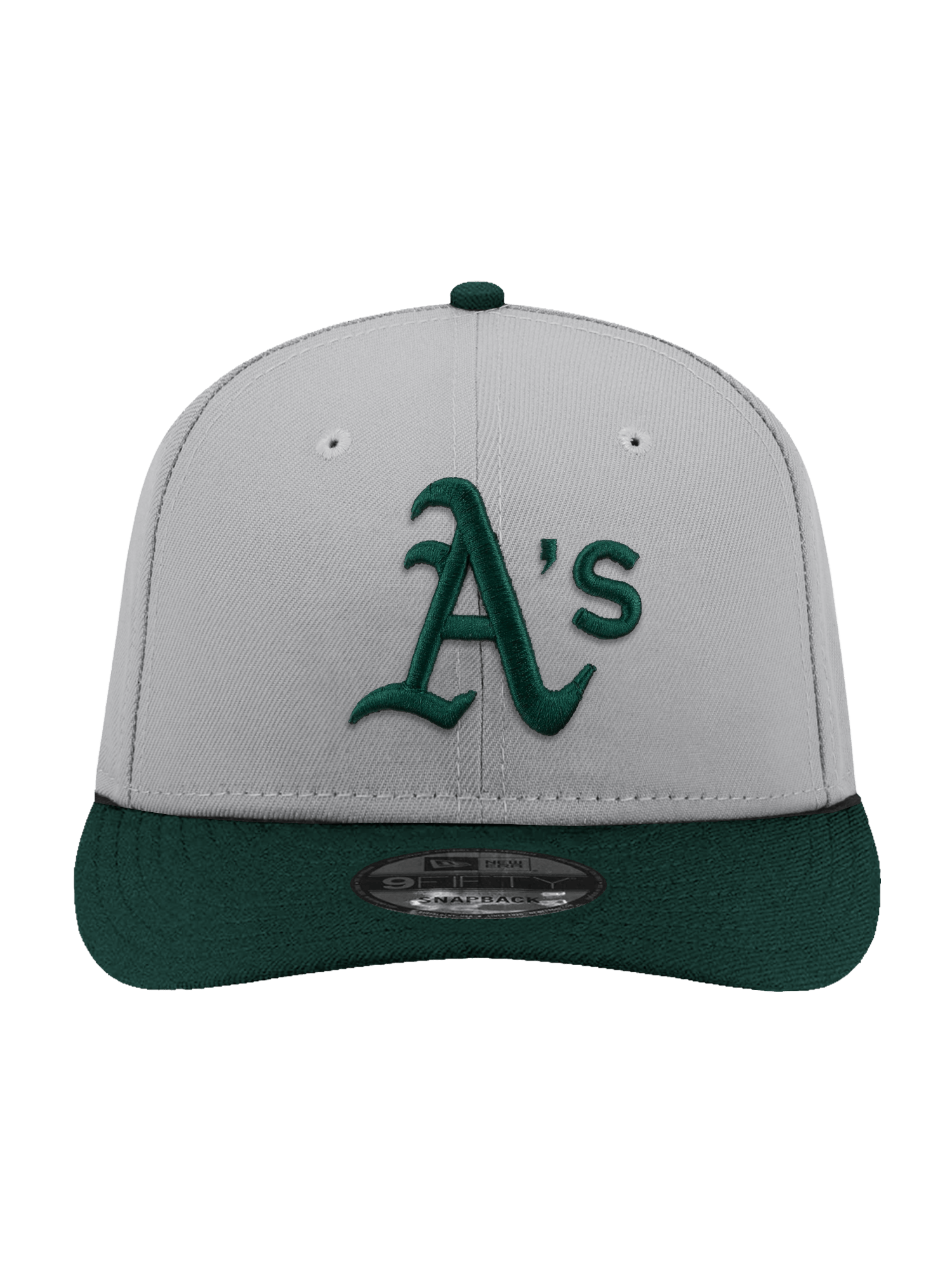 New Era Caps OSFA Athletics New Era MLB Team 2 Tone 9FIFTY Pre-Curved Snapback Hat - Grey