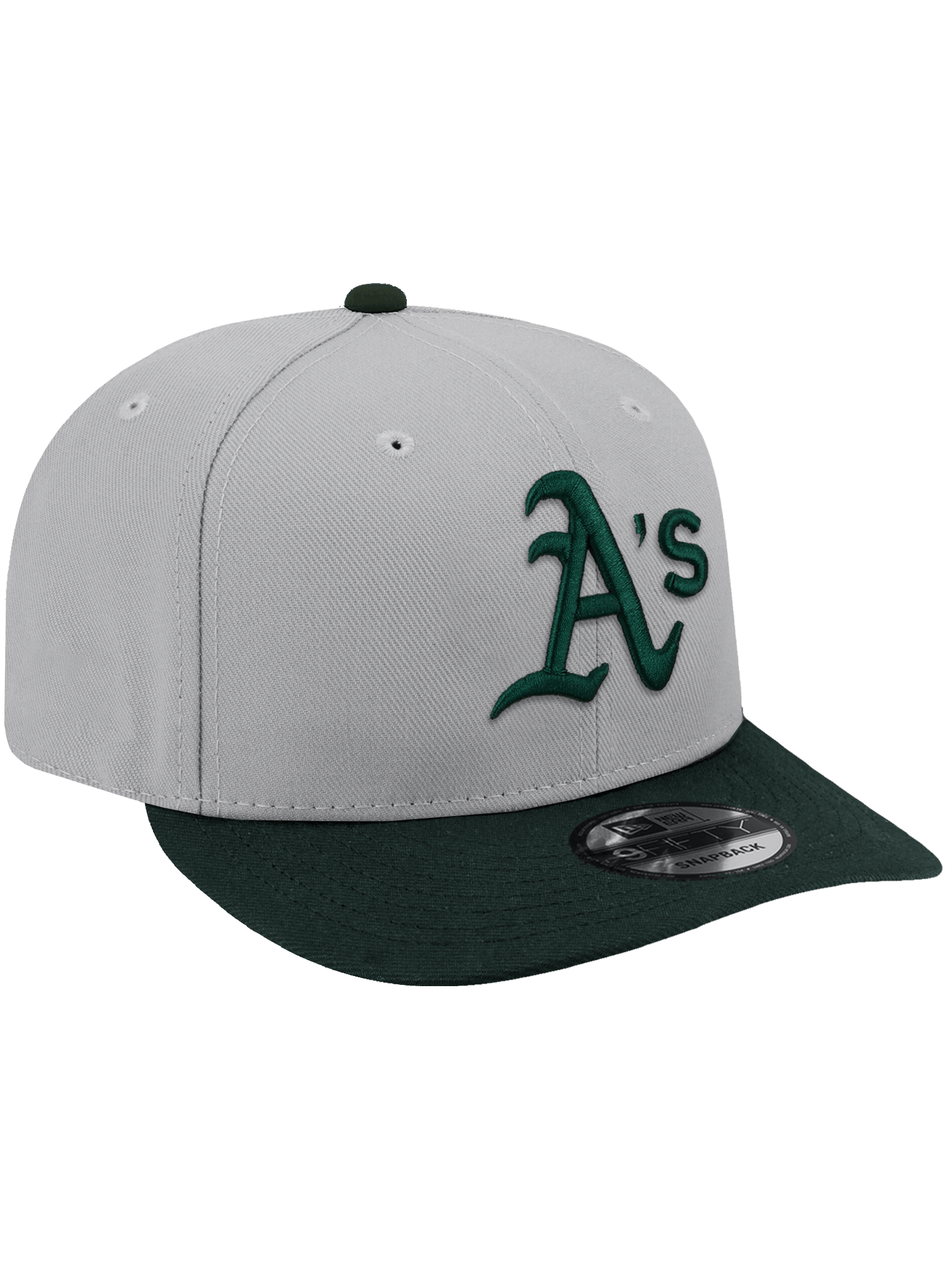 New Era Caps OSFA Athletics New Era MLB Team 2 Tone 9FIFTY Pre-Curved Snapback Hat - Grey