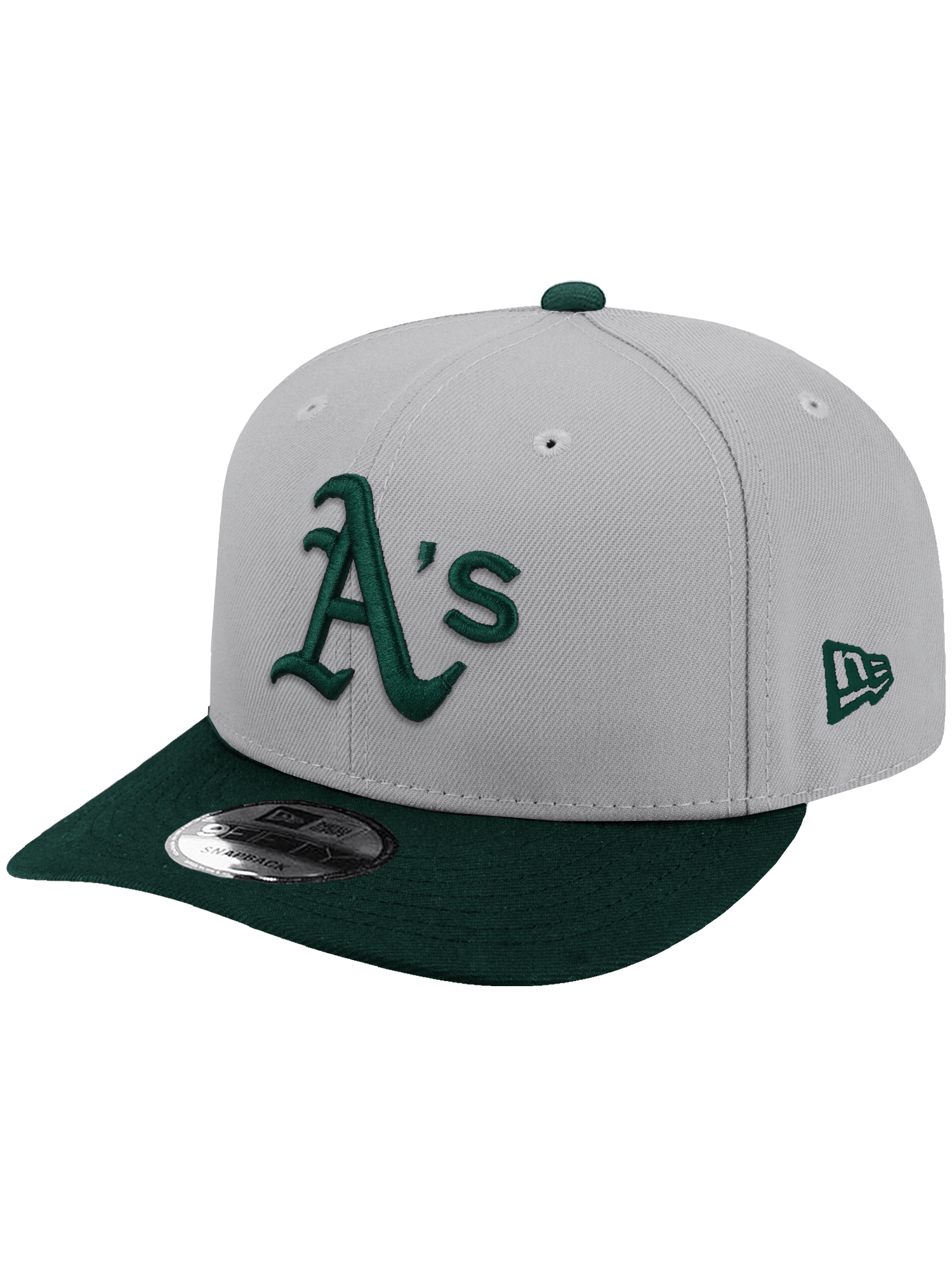New Era Caps OSFA Athletics New Era MLB Team 2 Tone 9FIFTY Pre-Curved Snapback Hat - Grey