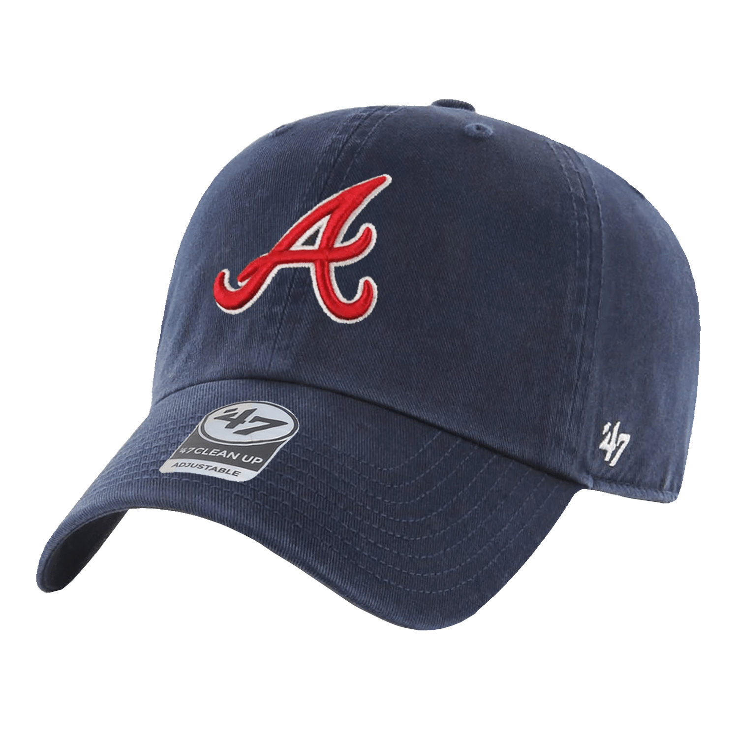 47 Brand Caps Atlanta Braves '47 MLB Home Clean Up Strapback Hat - Navy