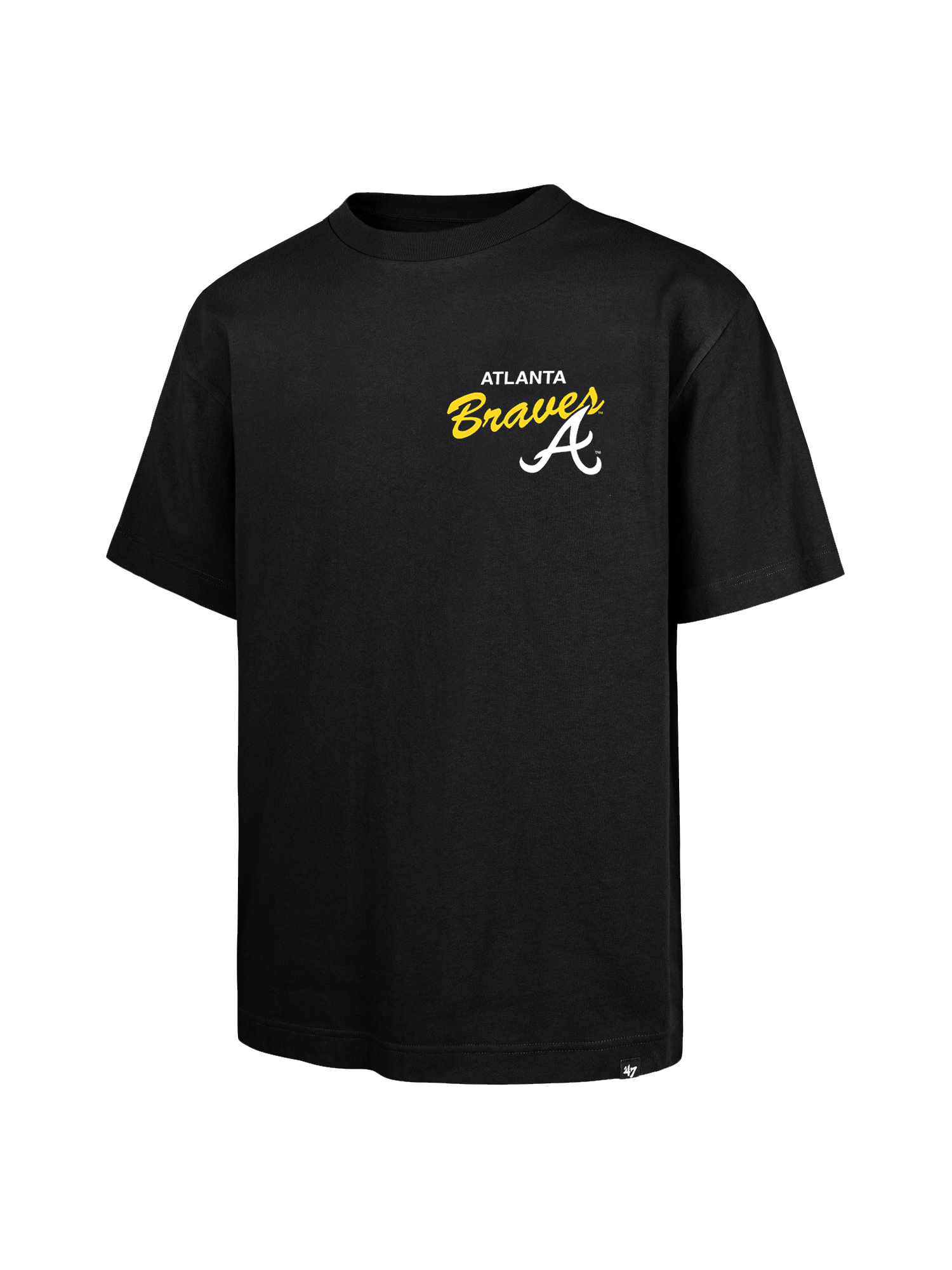 47 Brand T-Shirts Atlanta Braves '47 MLB Stadium Vintage Foundation T-Shirt - Black
