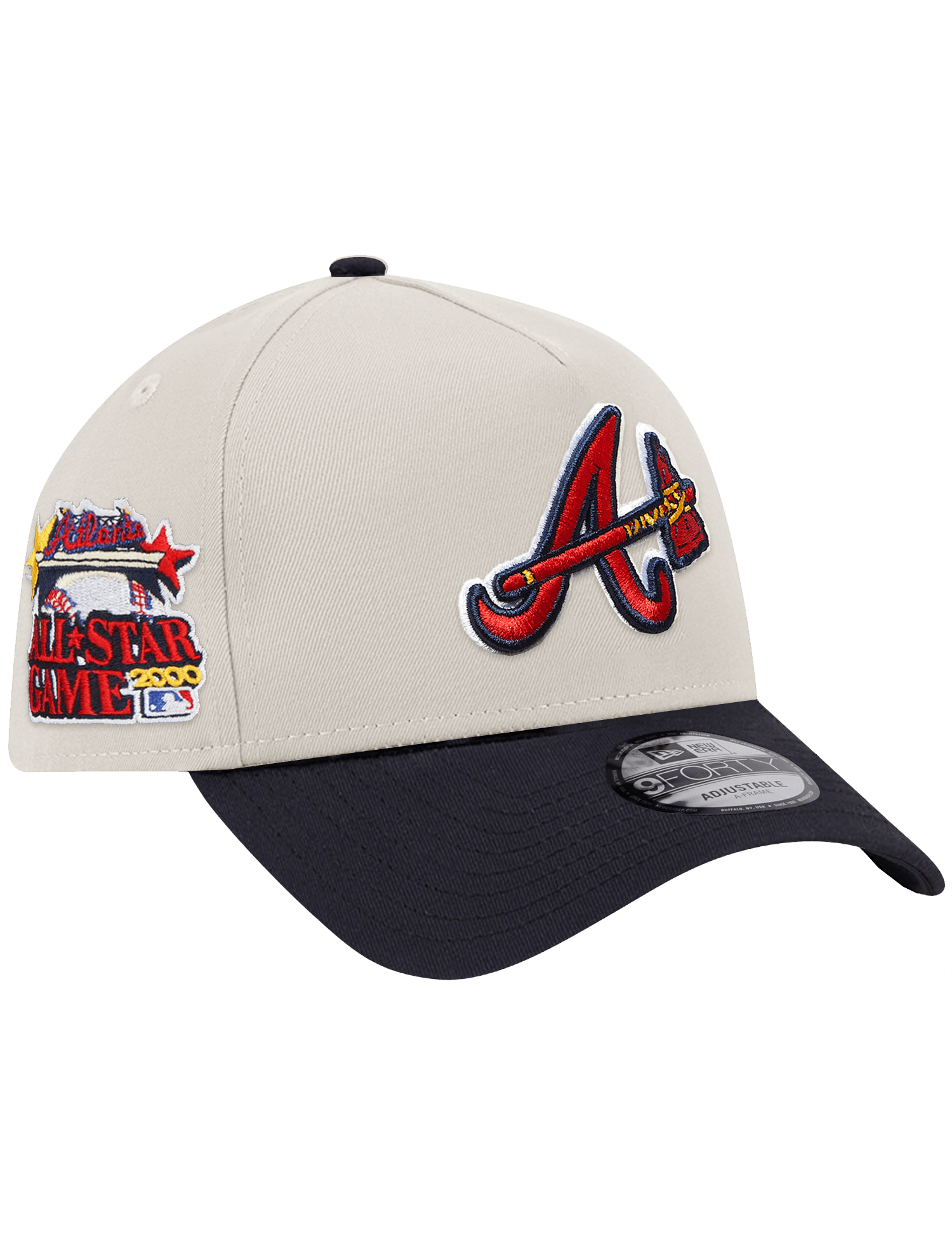 New Era Caps Atlanta Braves New Era MLB 00 All Star 9FORTY A-Frame Snapback Hat - Stone