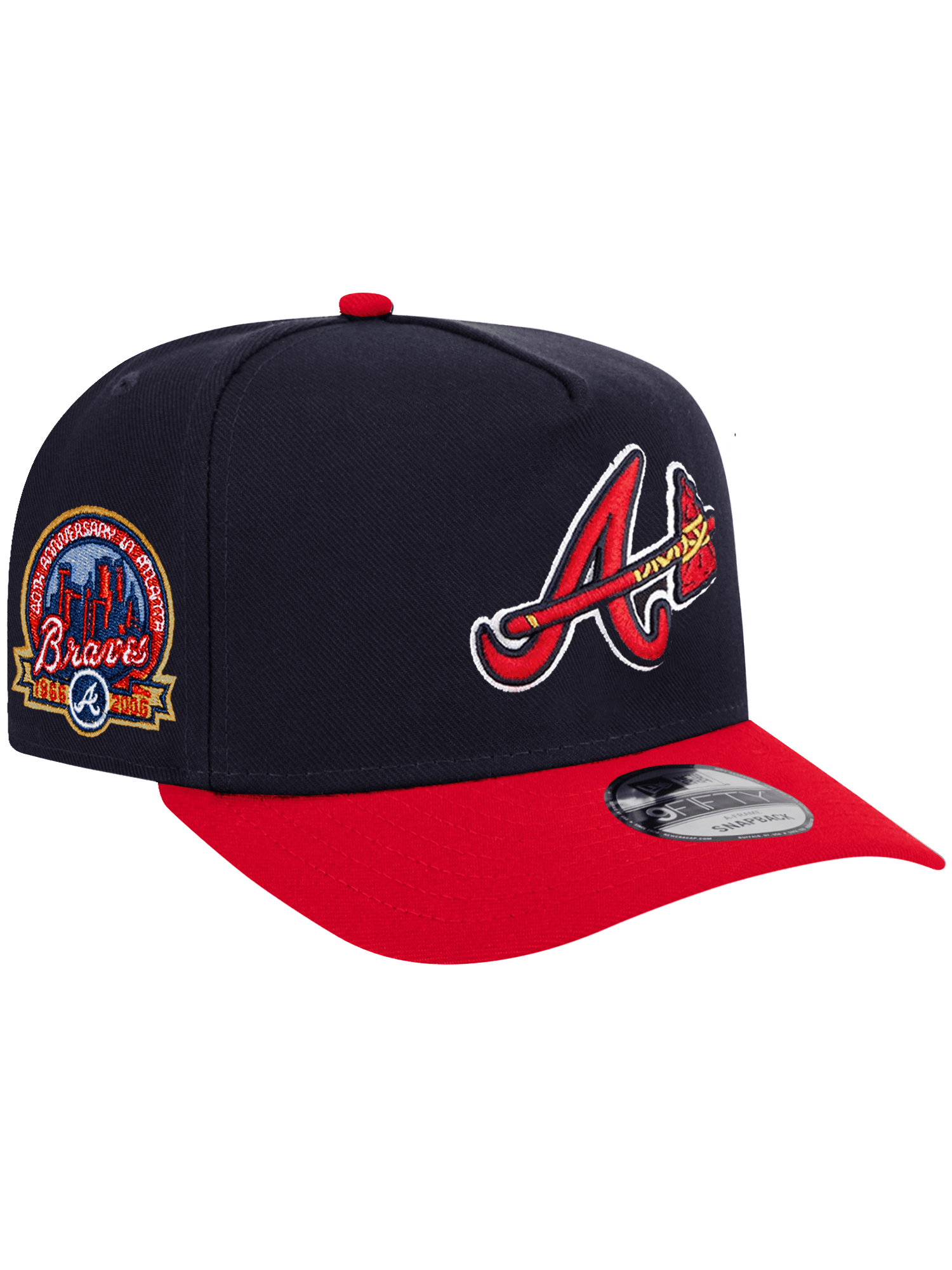 New Era Caps Atlanta Braves New Era MLB 90th Ann 2T Pre-Curved 9FIFTY A-Frame Snapback Hat