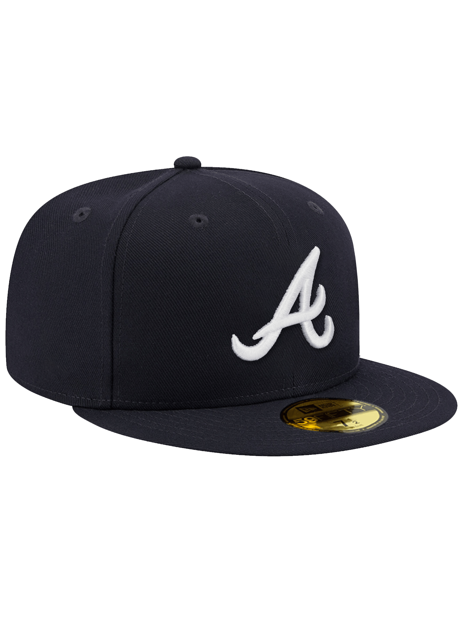 New Era Caps Atlanta Braves New Era MLB AC On-Field Road 59FIFTY Fitted Hat - Navy