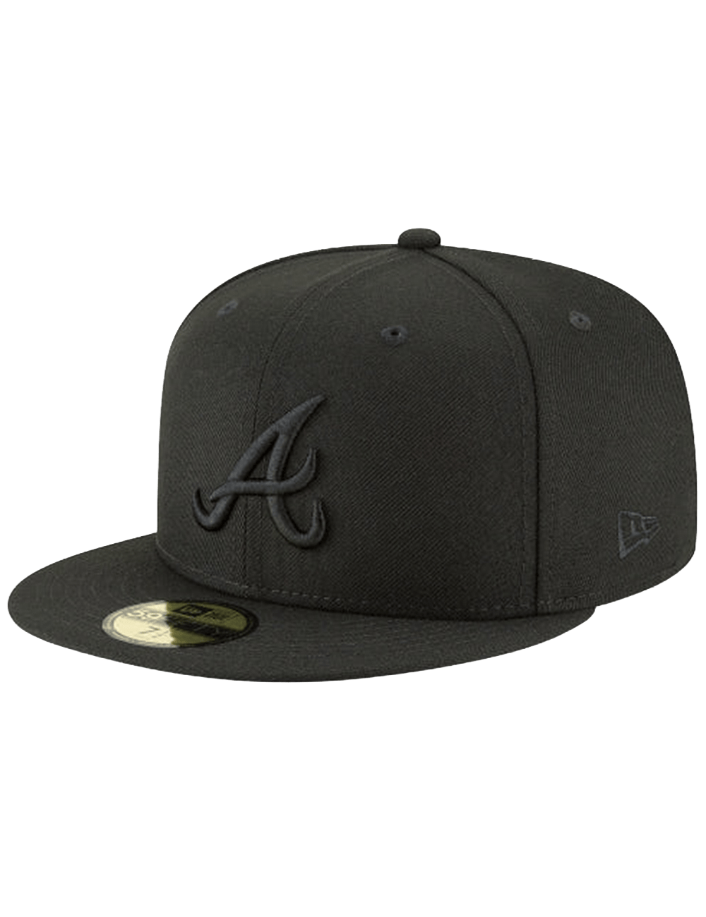 New Era Caps Atlanta Braves New Era MLB Black On Black 59FIFTY Fitted Hat