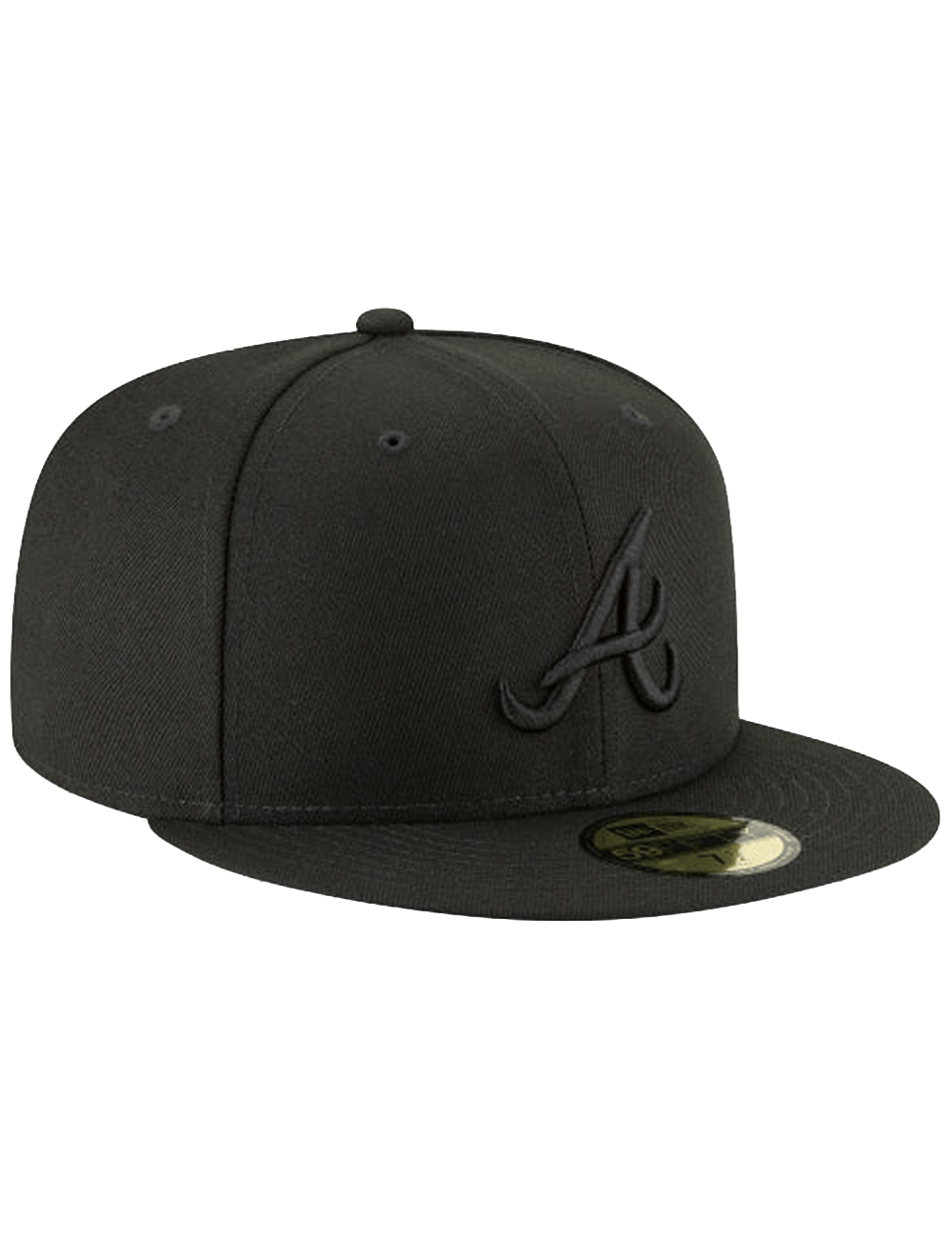 New Era Caps Atlanta Braves New Era MLB Black On Black 59FIFTY Fitted Hat