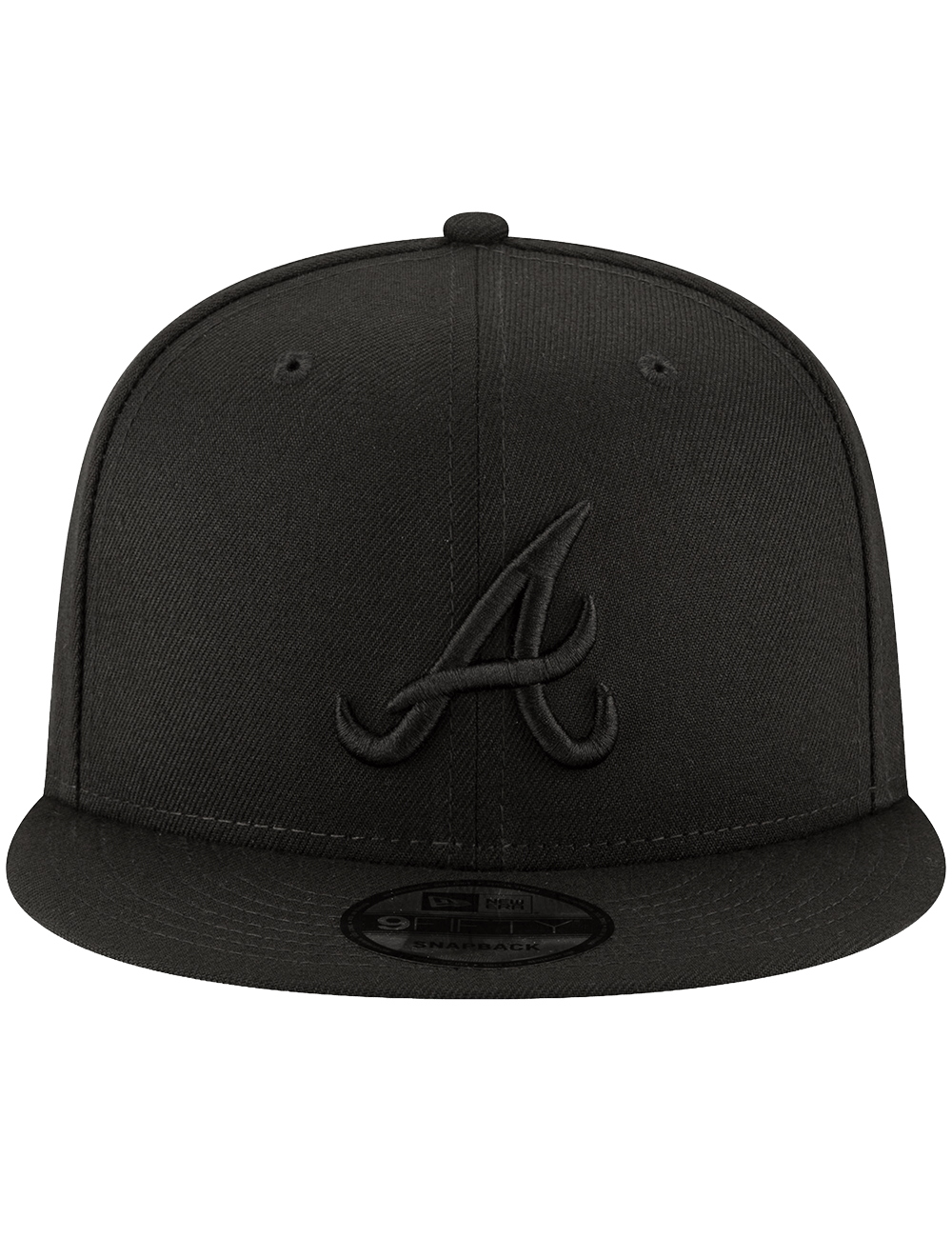 New Era Caps OSFA Atlanta Braves New Era MLB Black On Black 9FIFTY Snapback Hat