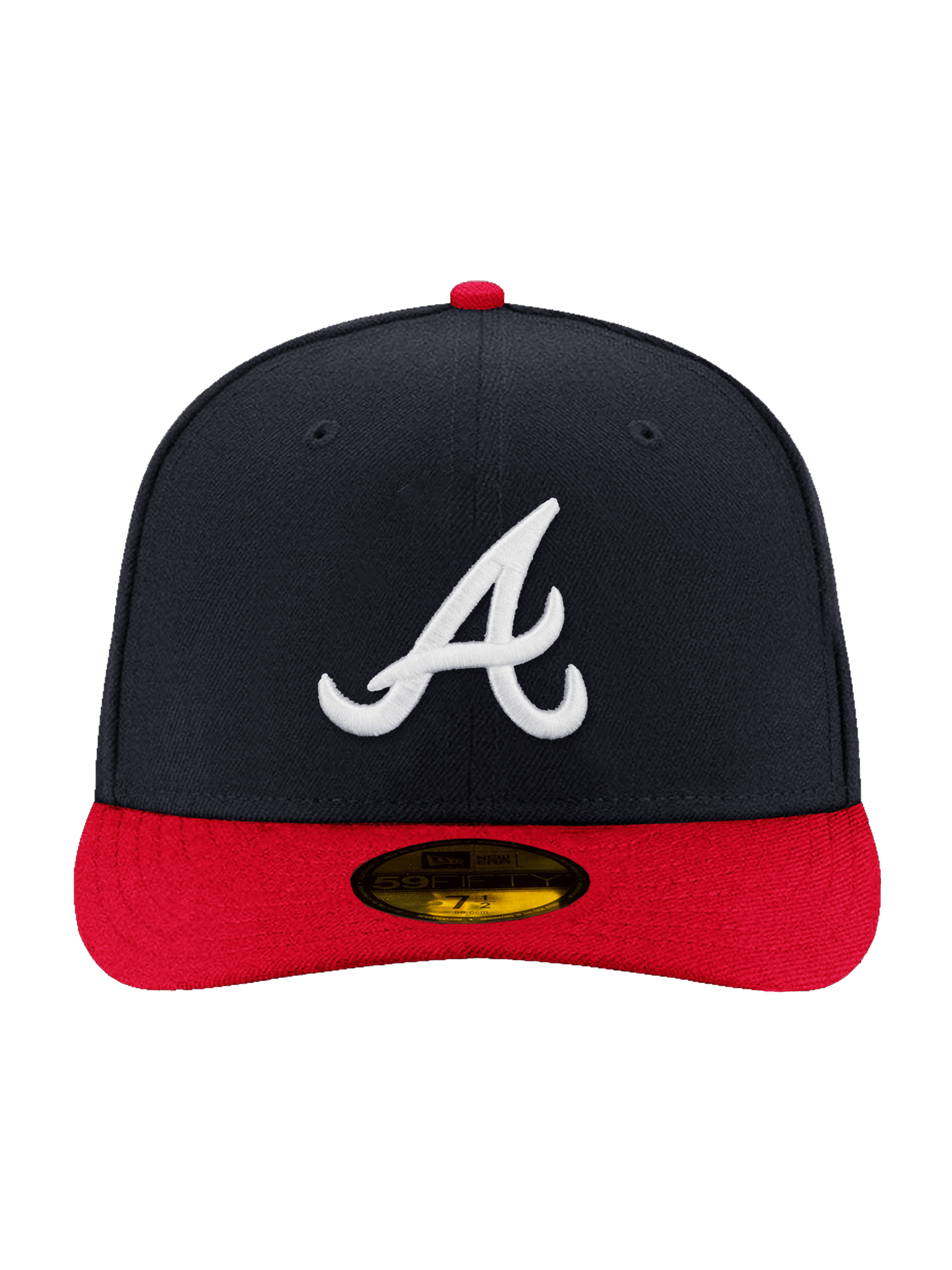 New Era Caps Atlanta Braves New Era MLB On-Field AC Pre-Curved 59FIFTY Fitted Hat - Navy