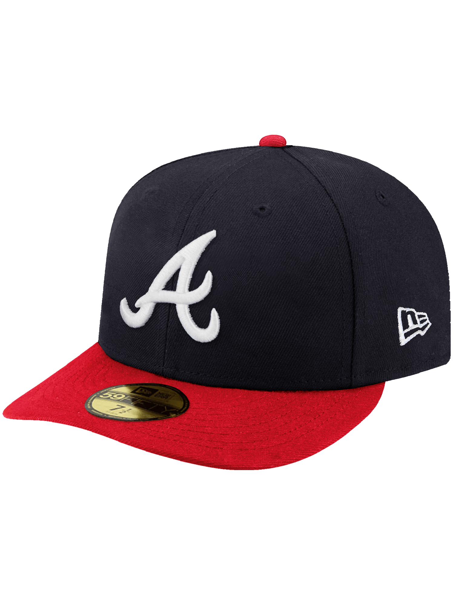 New Era Caps Atlanta Braves New Era MLB On-Field AC Pre-Curved 59FIFTY Fitted Hat - Navy