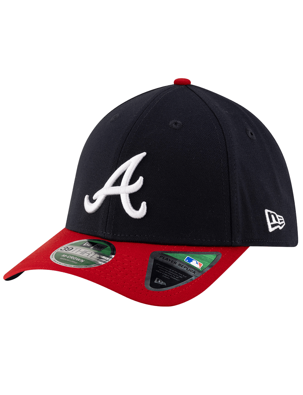 New Era Caps Atlanta Braves New Era MLB Player Replica 39THIRTY M-Crown Stretch-Fit Hat - Navy