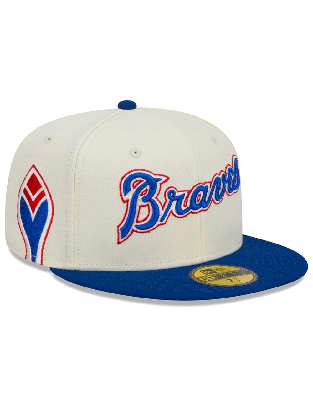 New Era Caps Atlanta Braves New Era MLB Retro Script 59FIFTY Fitted Hat - Beige