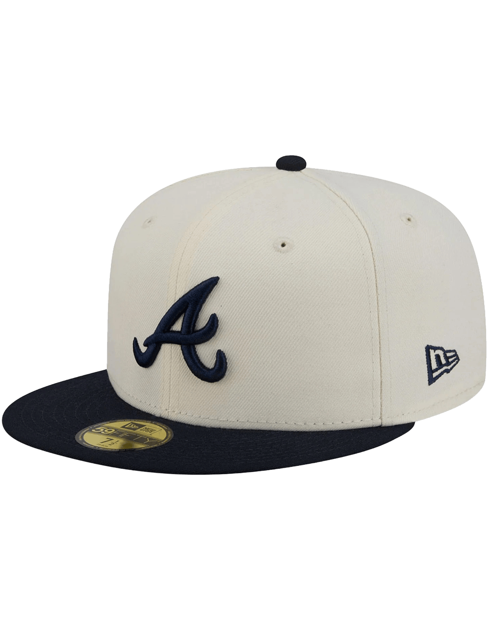 New Era Caps Atlanta Braves New Era MLB Team 2 Tone 59FIFTY Fitted Hat - Chrome