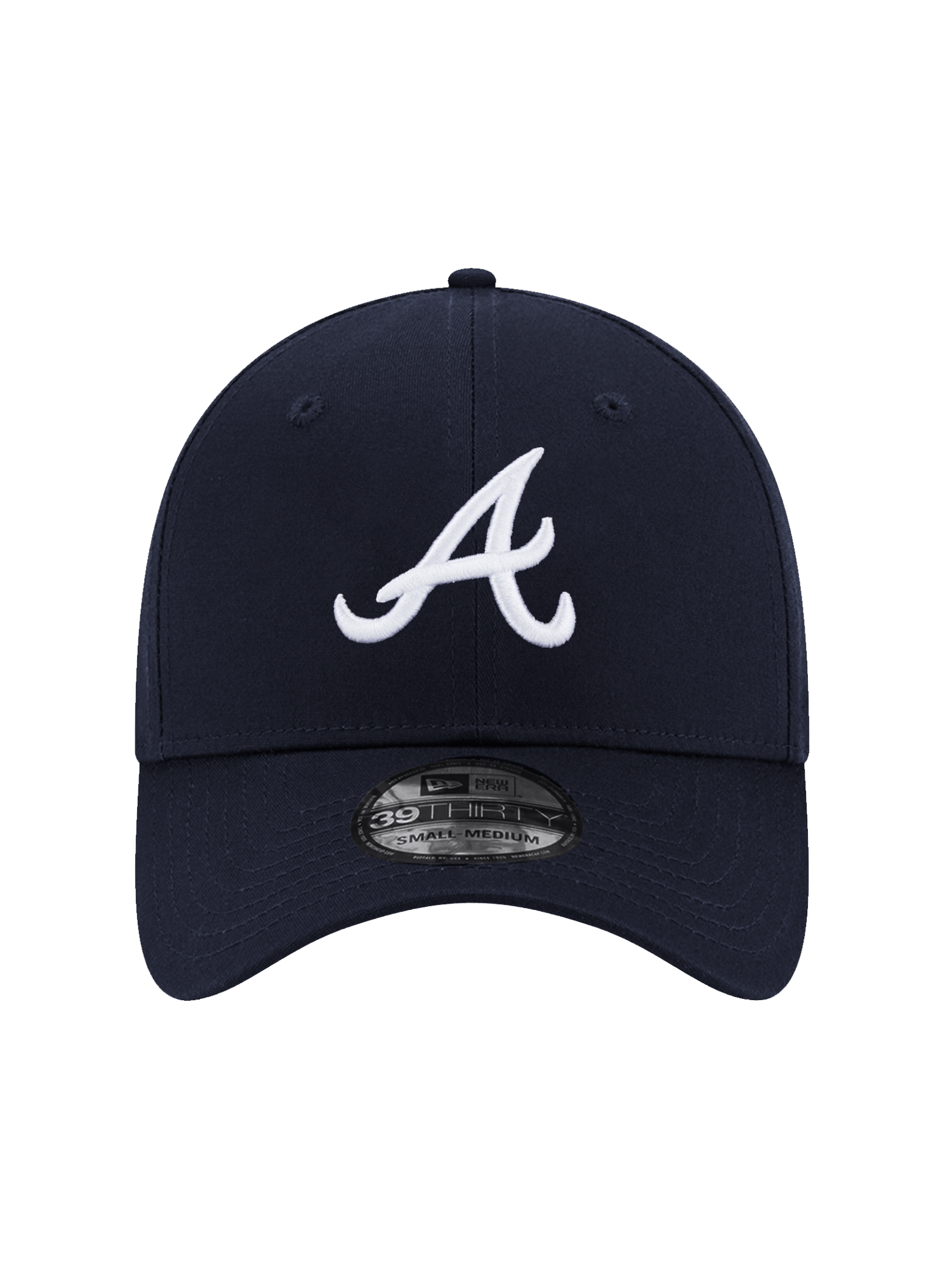 New Era Caps Atlanta Braves New Era MLB Team 39THIRTY Stretch-Fit Hat - Navy