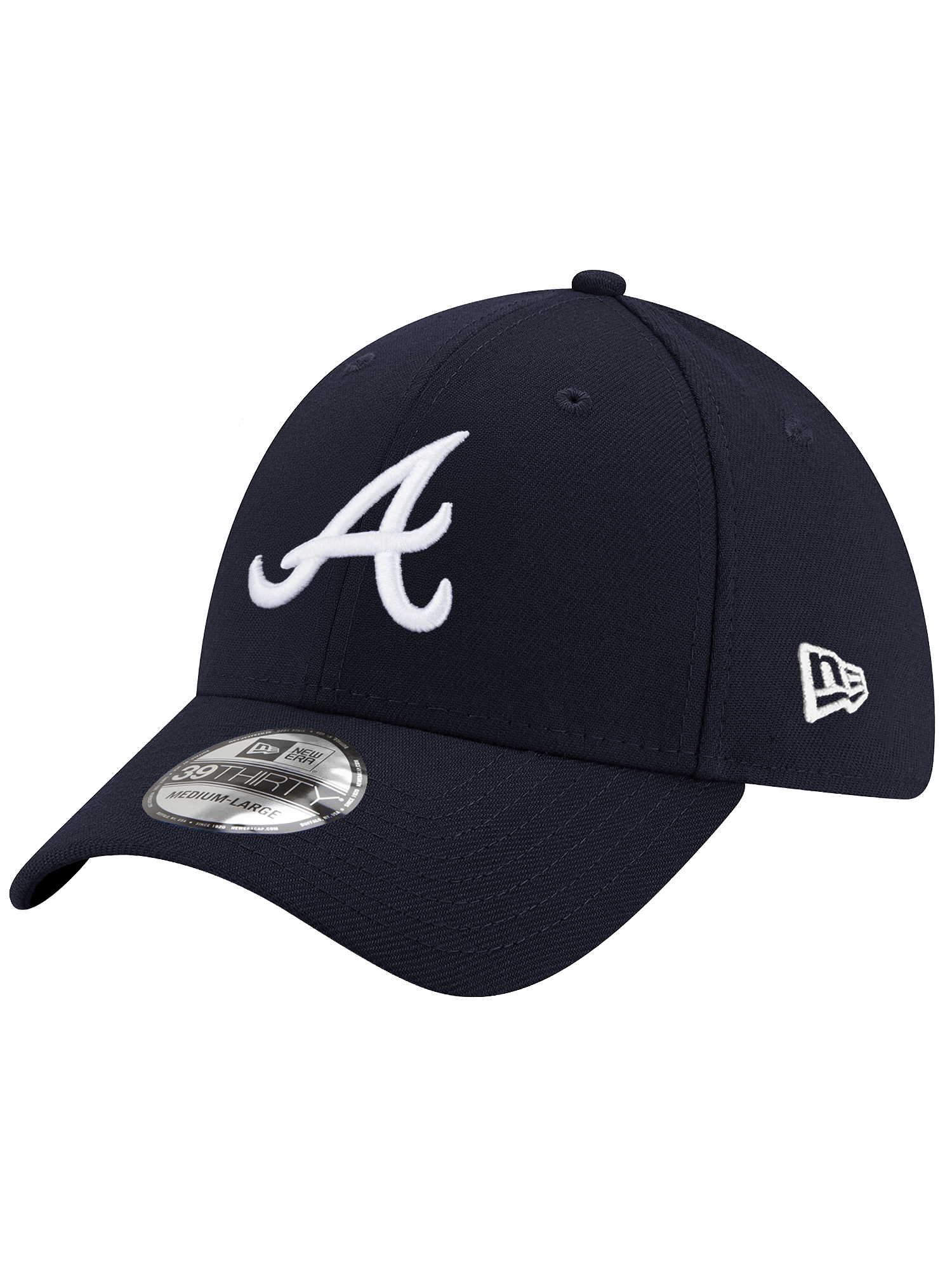 New Era Caps Atlanta Braves New Era MLB Team 39THIRTY Stretch-Fit Hat - Navy