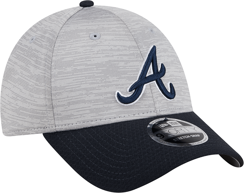 New Era Caps Atlanta Braves New Era MLB Team Active Digi-Tech 9FORTY Snapback Hat - Graphite Grey