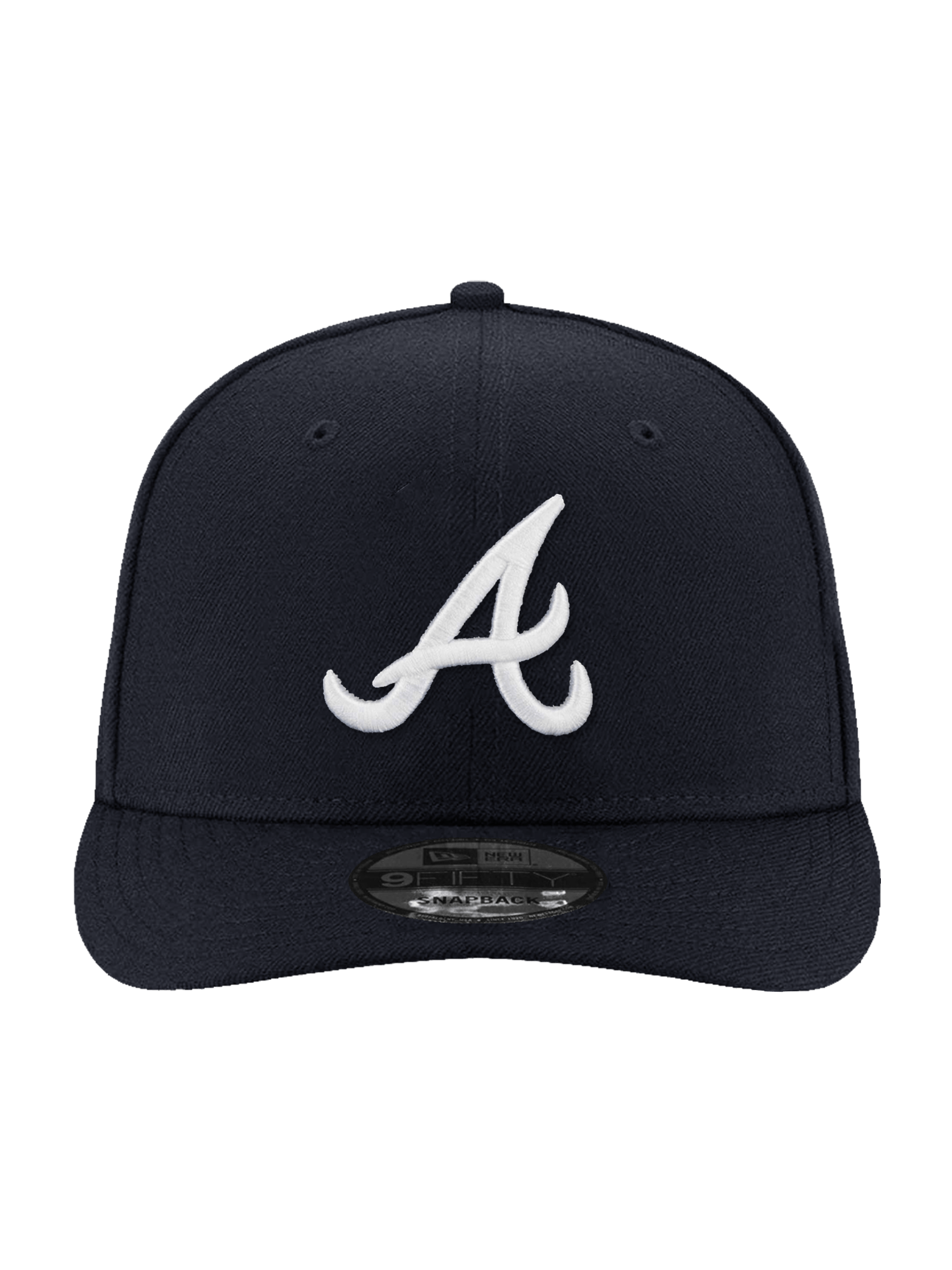 New Era Caps Atlanta Braves New Era MLB Team Pre-Curved 9FIFTY Snapback Hat - Navy