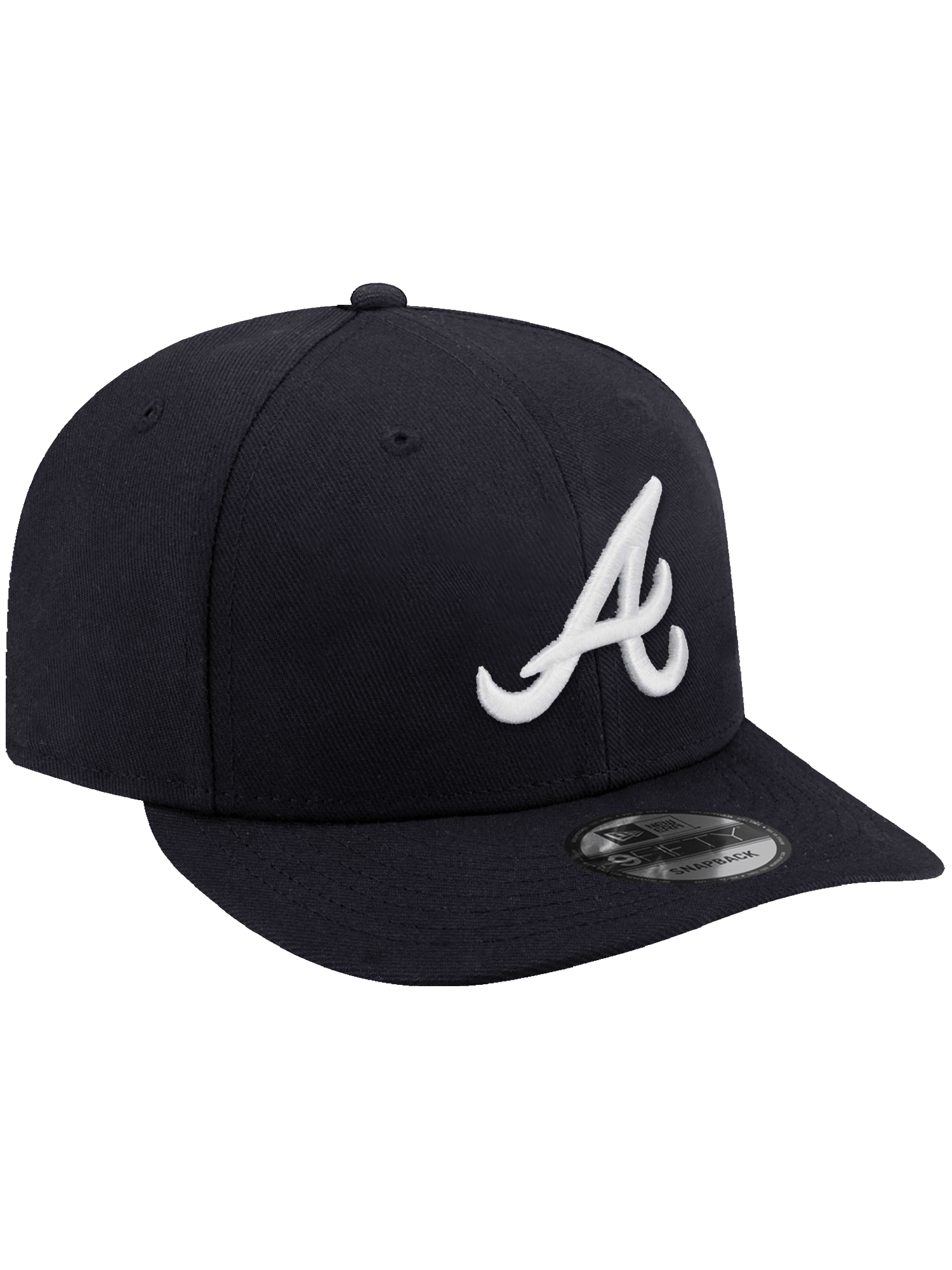 New Era Caps Atlanta Braves New Era MLB Team Pre-Curved 9FIFTY Snapback Hat - Navy