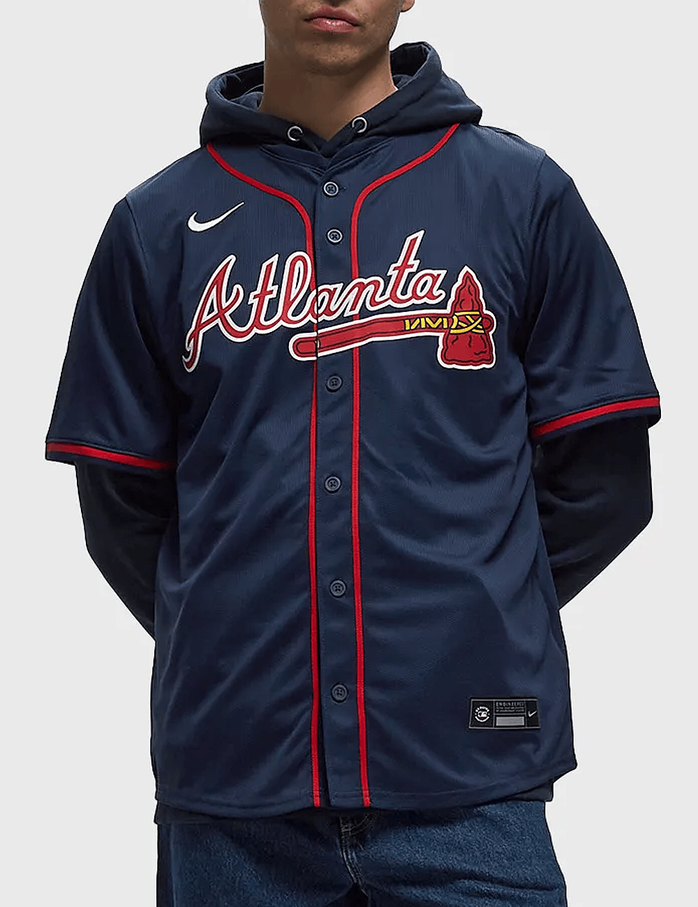 Nike Jerseys Atlanta Braves Nike MLB Alternate Replica Jersey - Navy