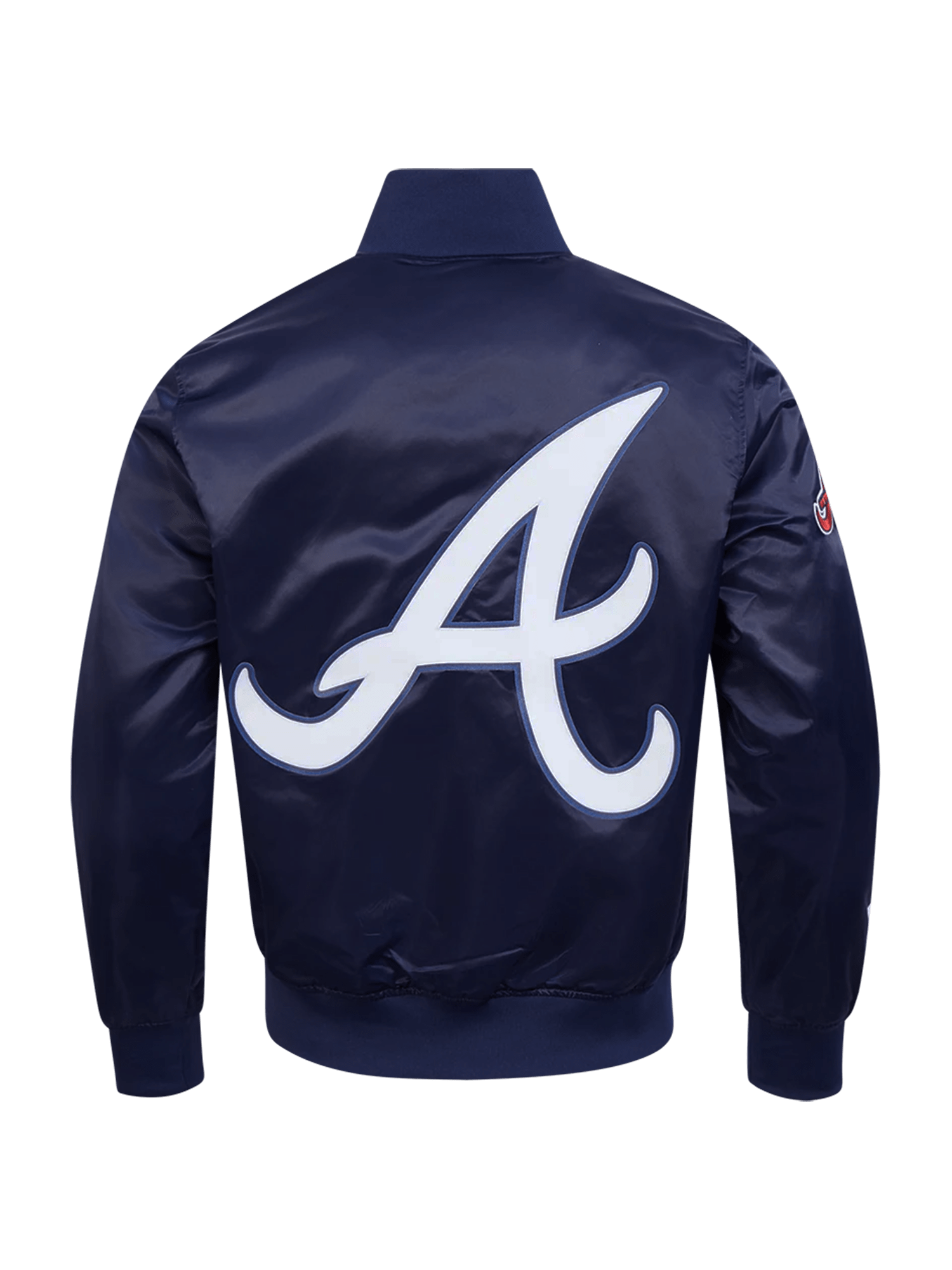 Pro Standard Jackets Atlanta Braves Pro Standard MLB Team Classic Satin Button Jacket - Navy