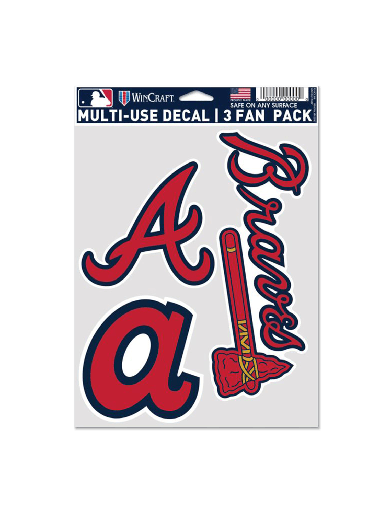 Wincraft Accessories Atlanta Braves Wincraft MLB  Team 3 Piece 5” x 7” Decal Set