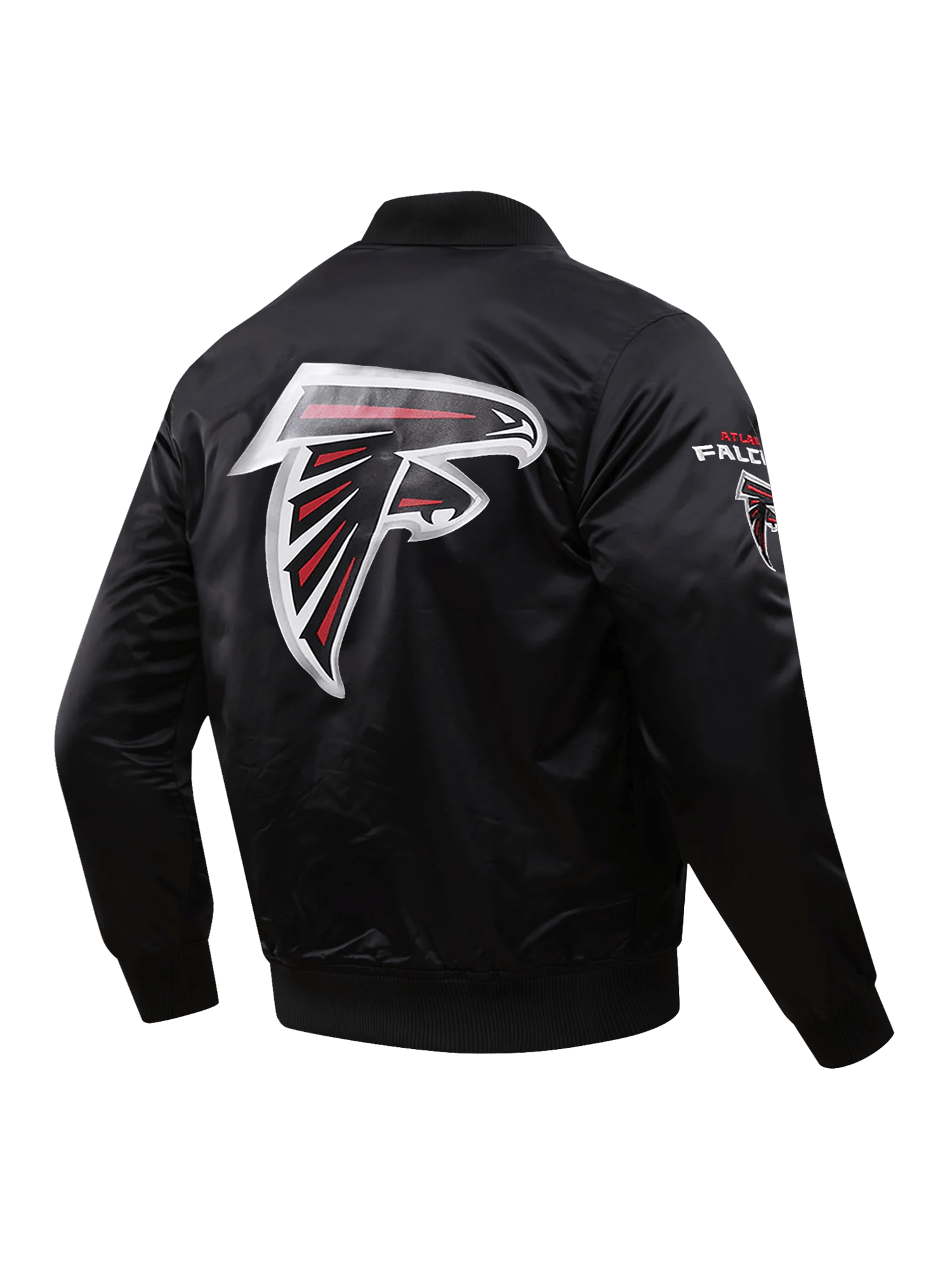 Pro Standard Jackets Atlanta Falcons Pro Standard NFL Team Classic Satin Button Jacket- Black