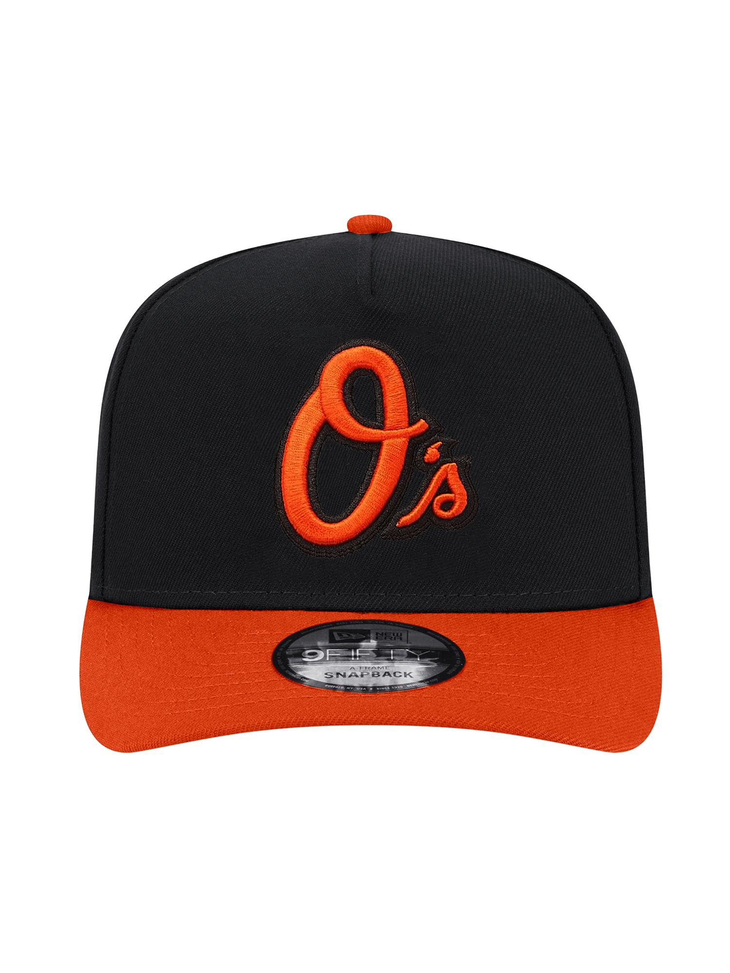 New Era Caps Baltimore Orioles New Era MLB Alt 2T Pre-Curved 9FIFTY A-Frame Snapback Hat - Black
