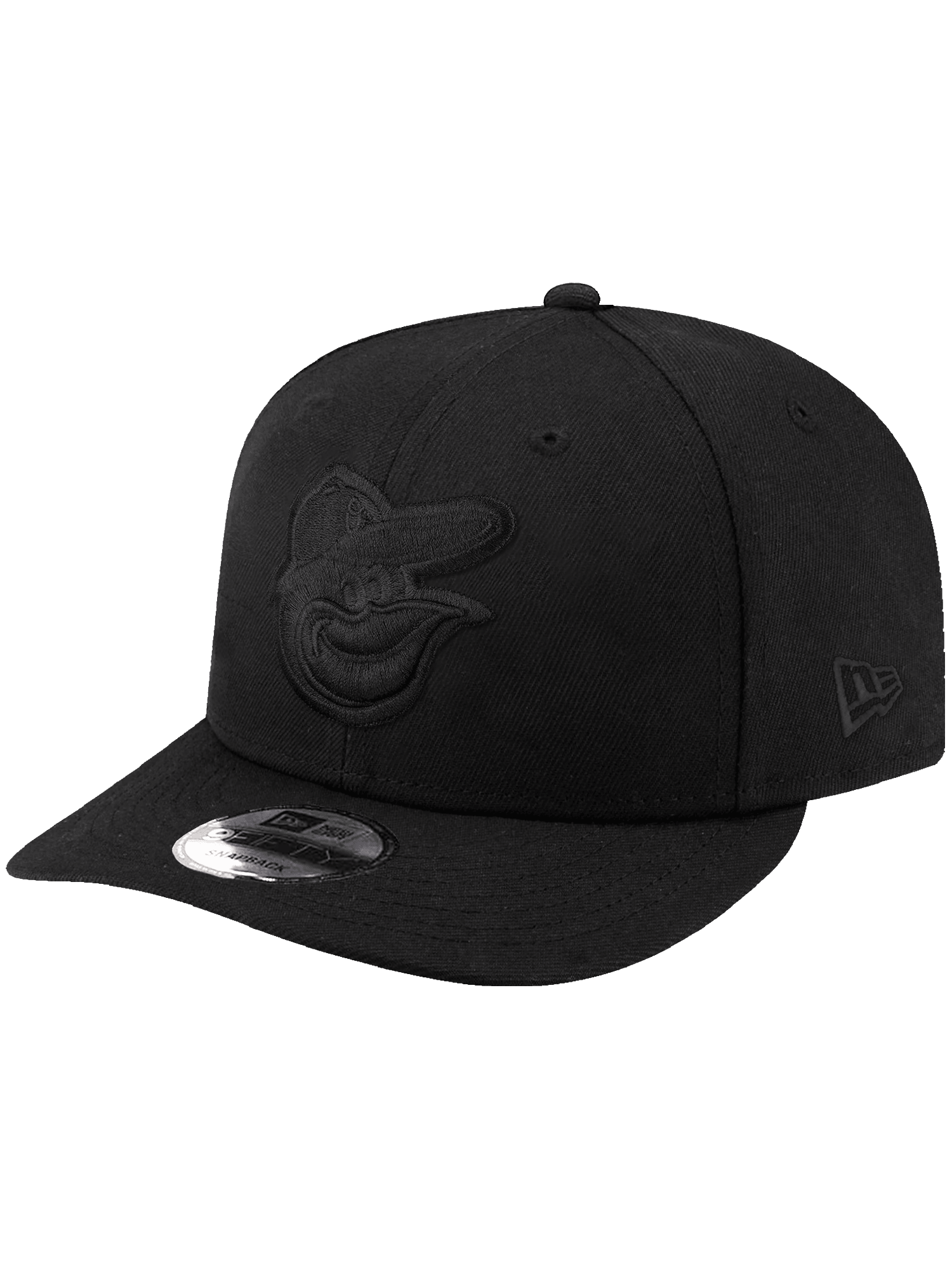 New Era Caps Baltimore Orioles New Era MLB Black On Black 9FIFTY Pre-Curved Snapback Hat
