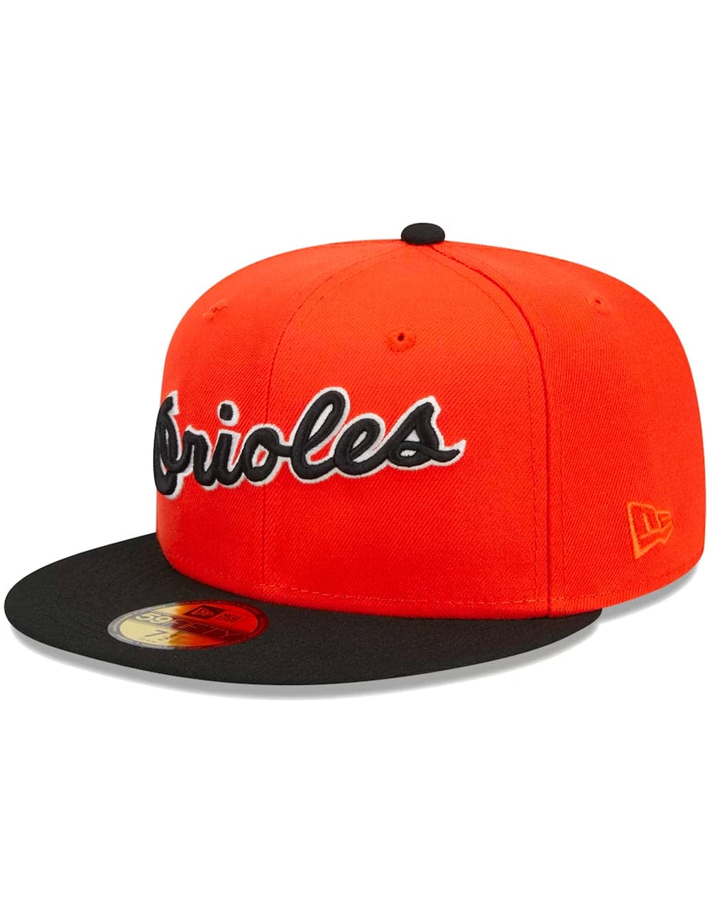 New Era Caps Baltimore Orioles New Era MLB Retro Script 59FIFTY Fitted Hat - Orange