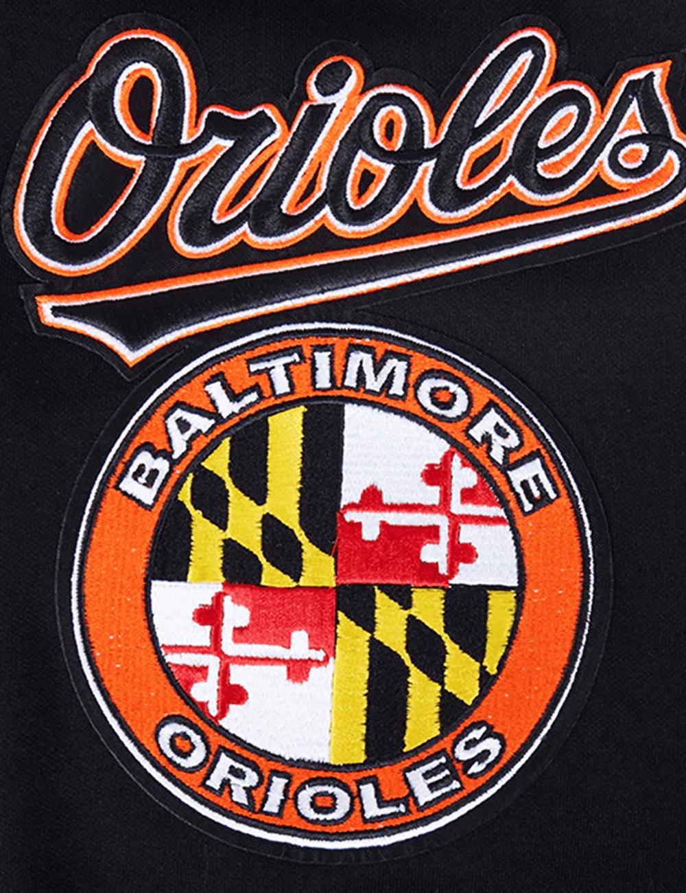 Pro Standard Jumpers Baltimore Orioles Pro Standard MLB O's Classic Chenille Hoodie Jumper - Black