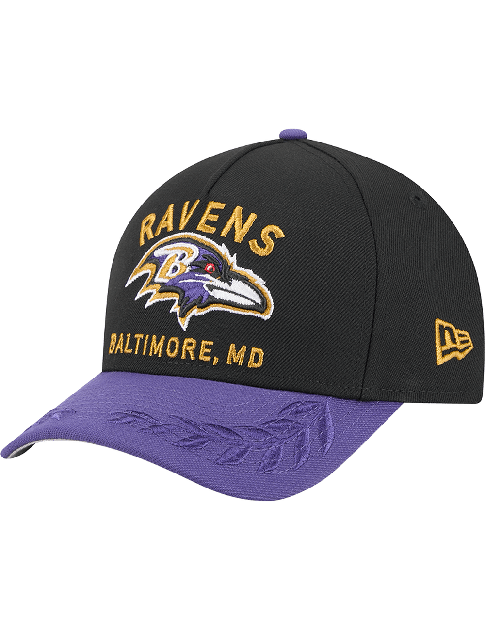 New Era Caps Baltimore Ravens New Era NFL 25 Draft 9FORTY M-Crown Snapback Hat - Black