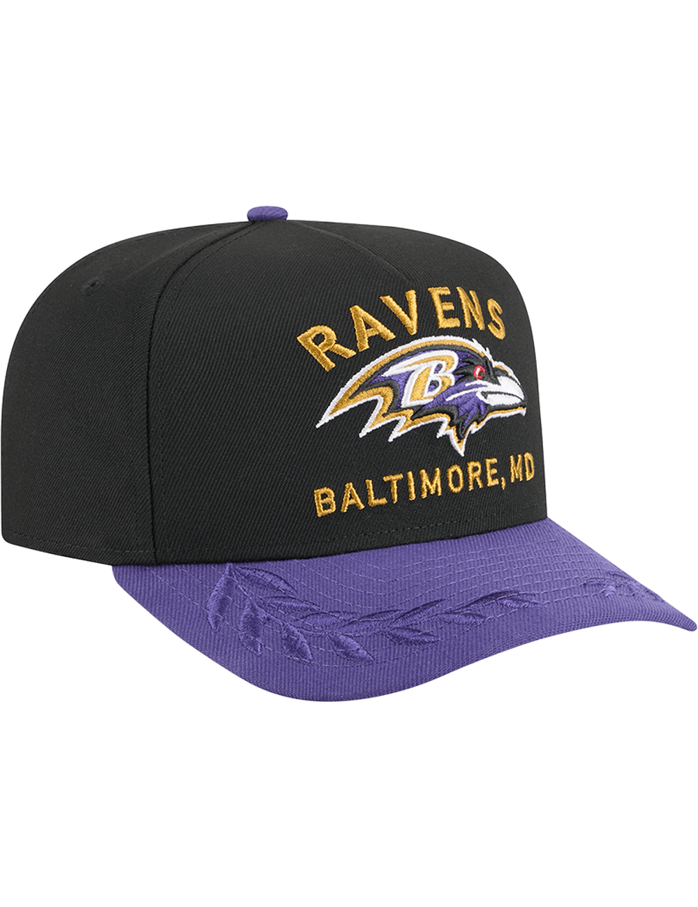 New Era Caps Baltimore Ravens New Era NFL 25 Draft Pre-Curved 9FIFTY A-Frame Snapback Hat - Black