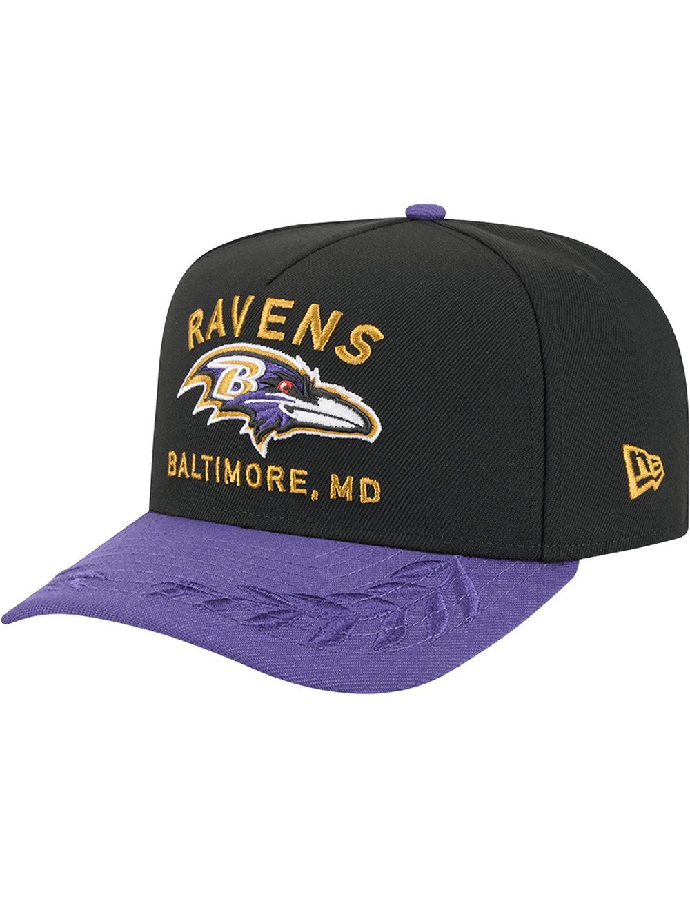 New Era Caps Baltimore Ravens New Era NFL 25 Draft Pre-Curved 9FIFTY A-Frame Snapback Hat - Black