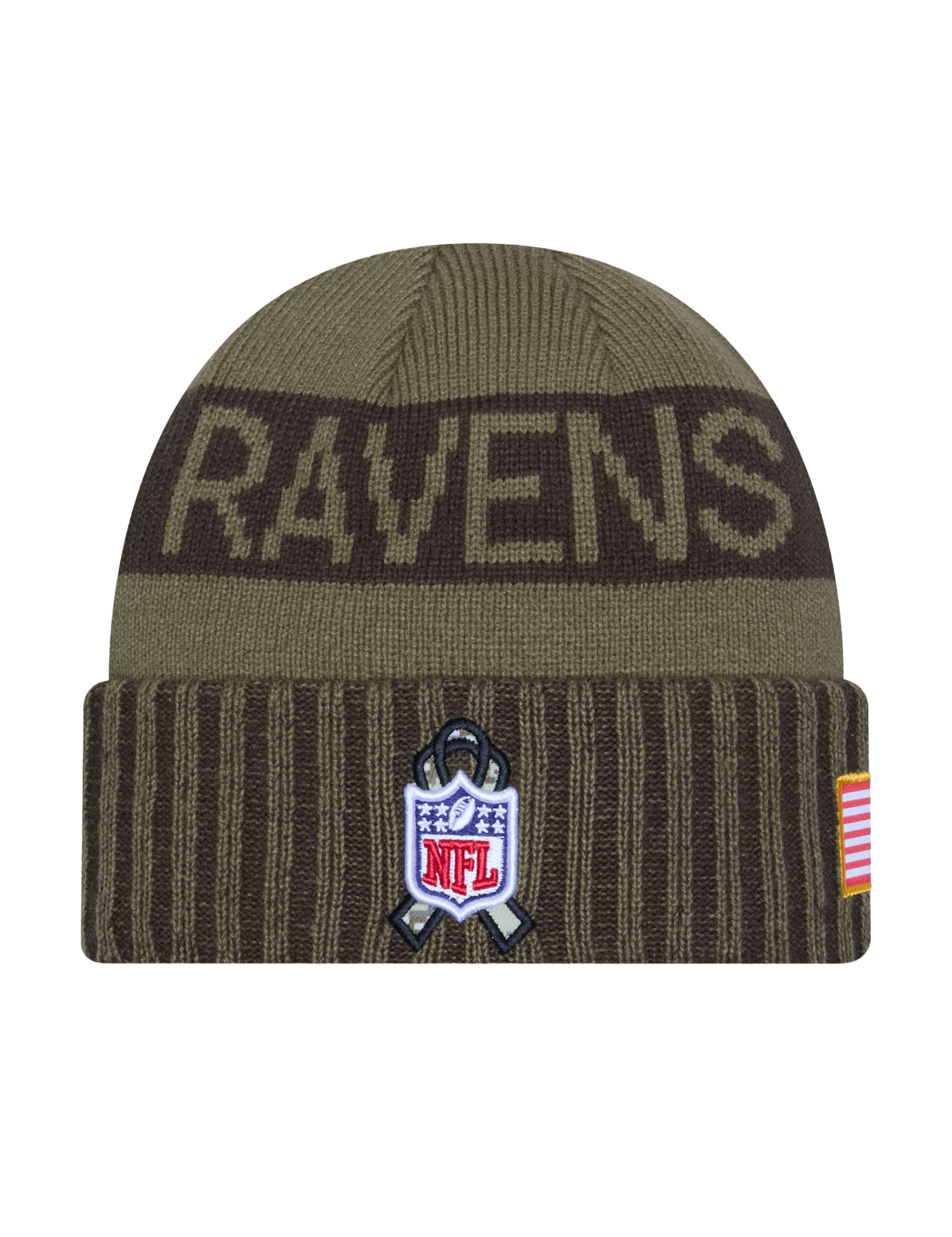 New Era Beanies Baltimore Ravens New Era NFL 25 Salute To Service Knit Beanie