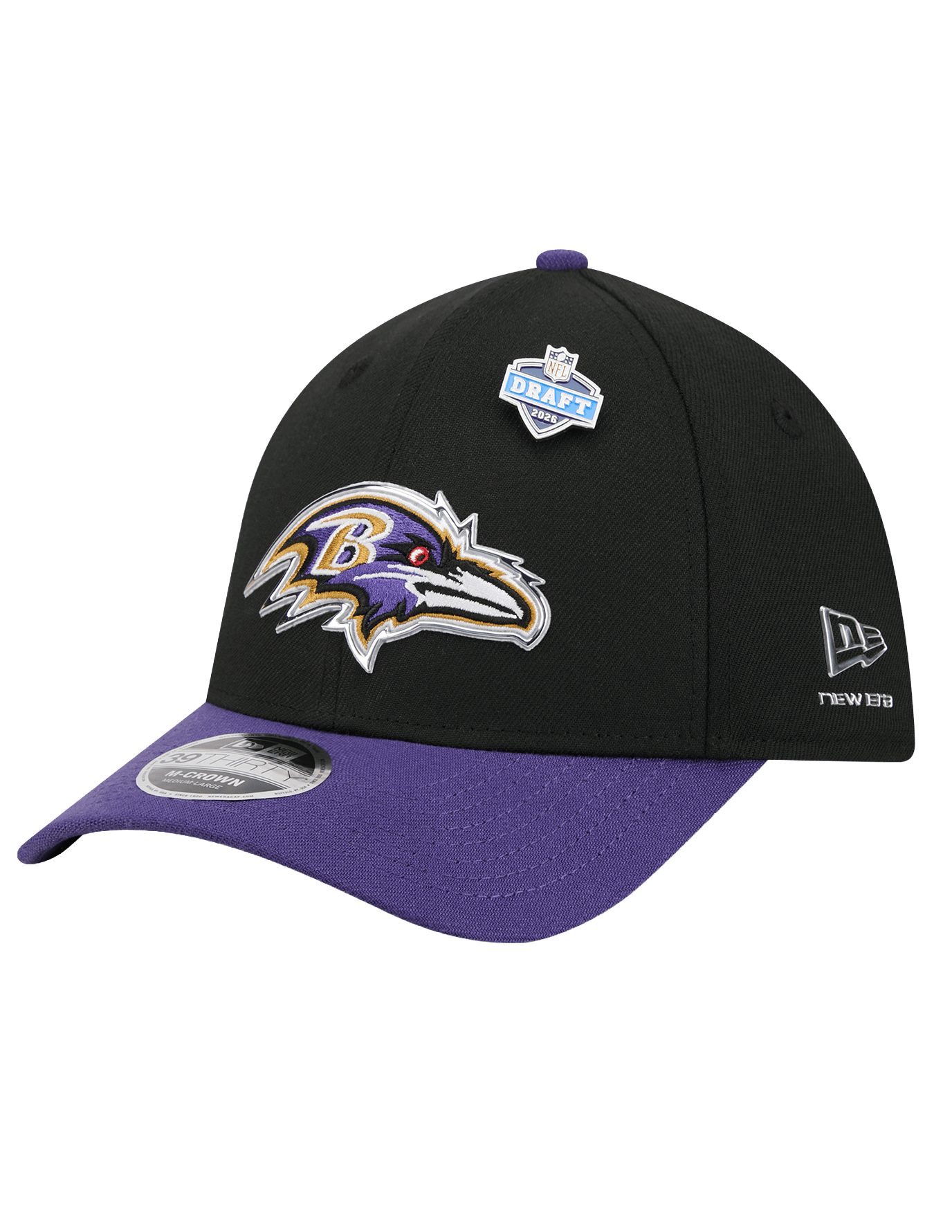 New Era Caps M/L Baltimore Ravens New Era NFL Draft 26 39THIRTY M-Crown Stretch-Fit Hat