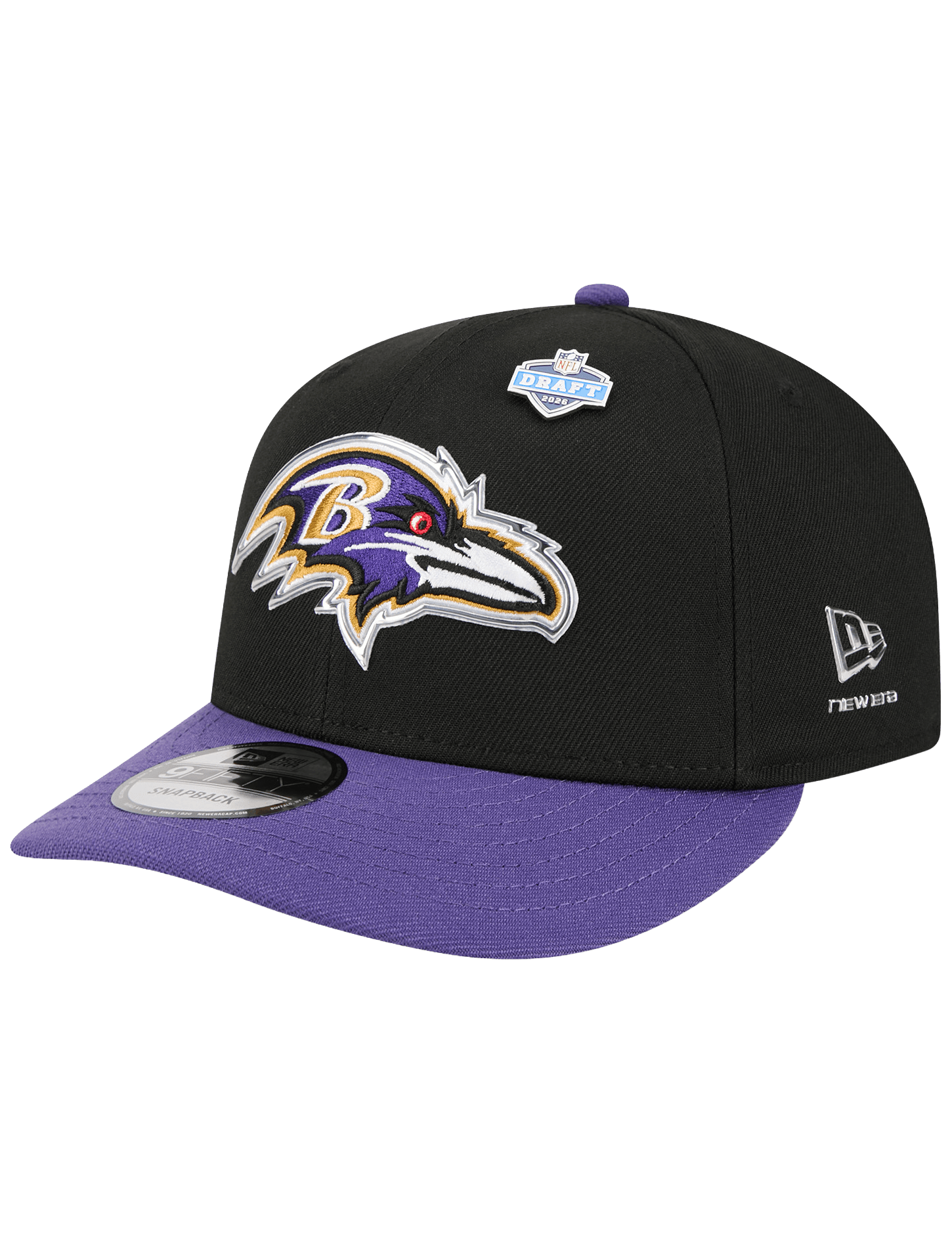 New Era Caps OSFM Baltimore Ravens New Era NFL Draft 26 9FIFTY Pre-Curved Snapback Hat