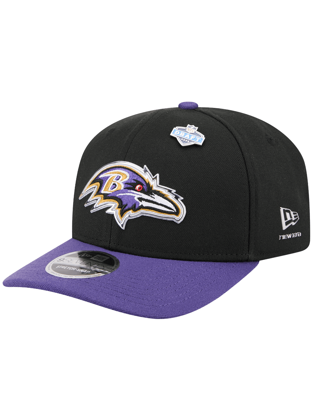 New Era Caps OSFM Baltimore Ravens New Era NFL Draft 26 9SEVENTY Stretch-Snapback Hat
