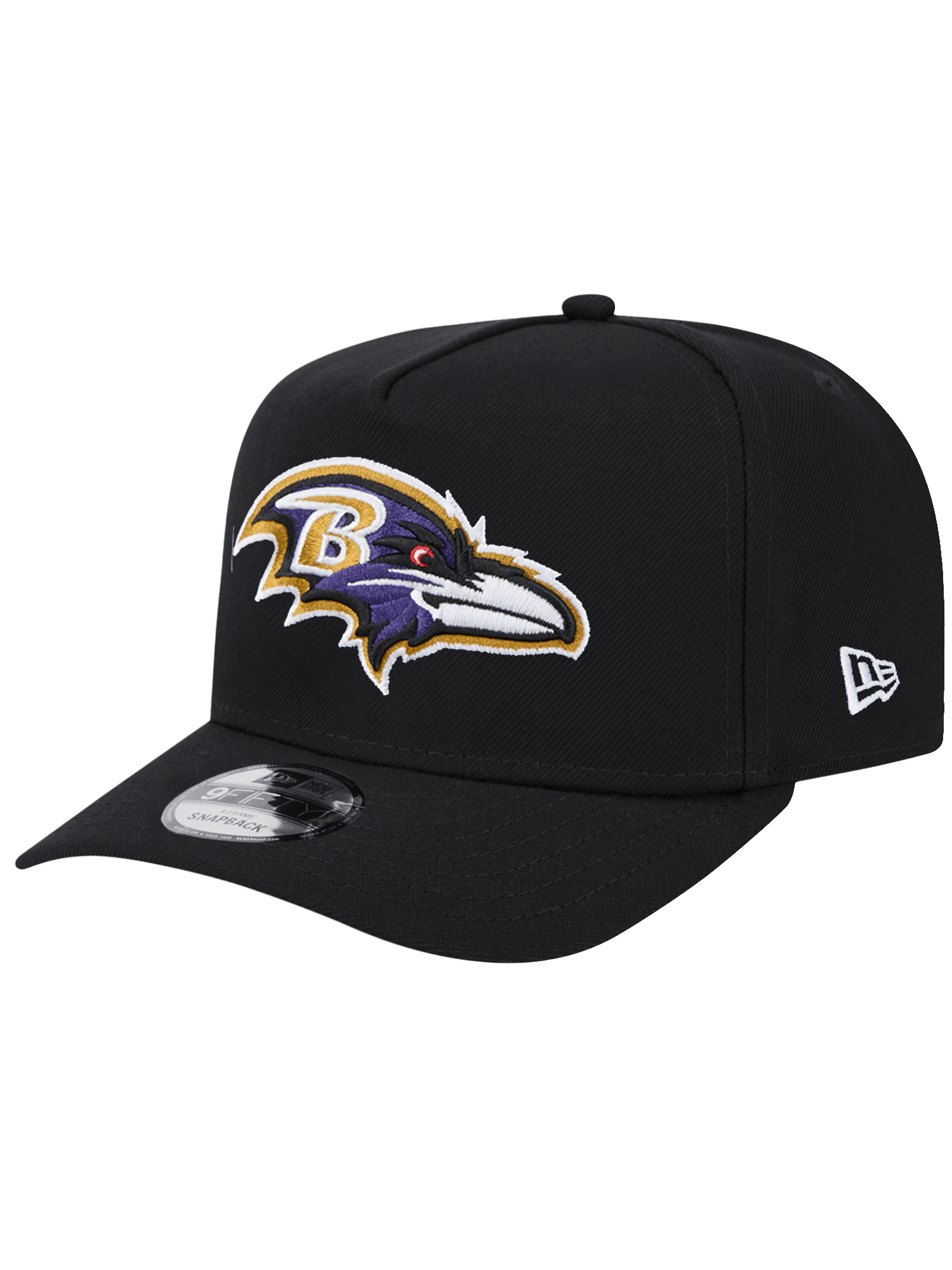 New Era Caps Baltimore Ravens New Era NFL Team 9FIFTY A-Frame Pre-Curved Snapback Hat - Black