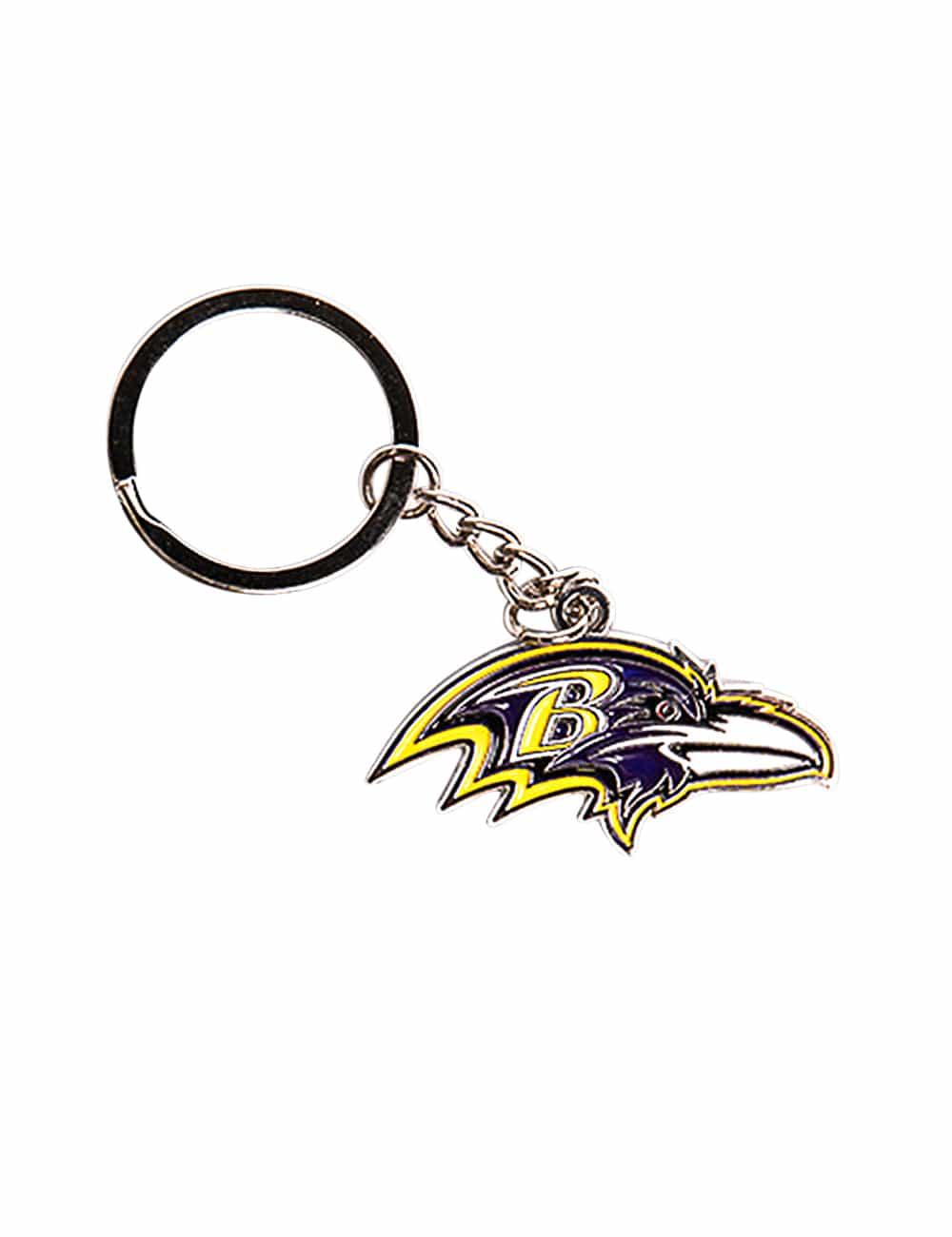 NFL Branded Accessories Baltimore Ravens NFL Team Logo Steel Keyring