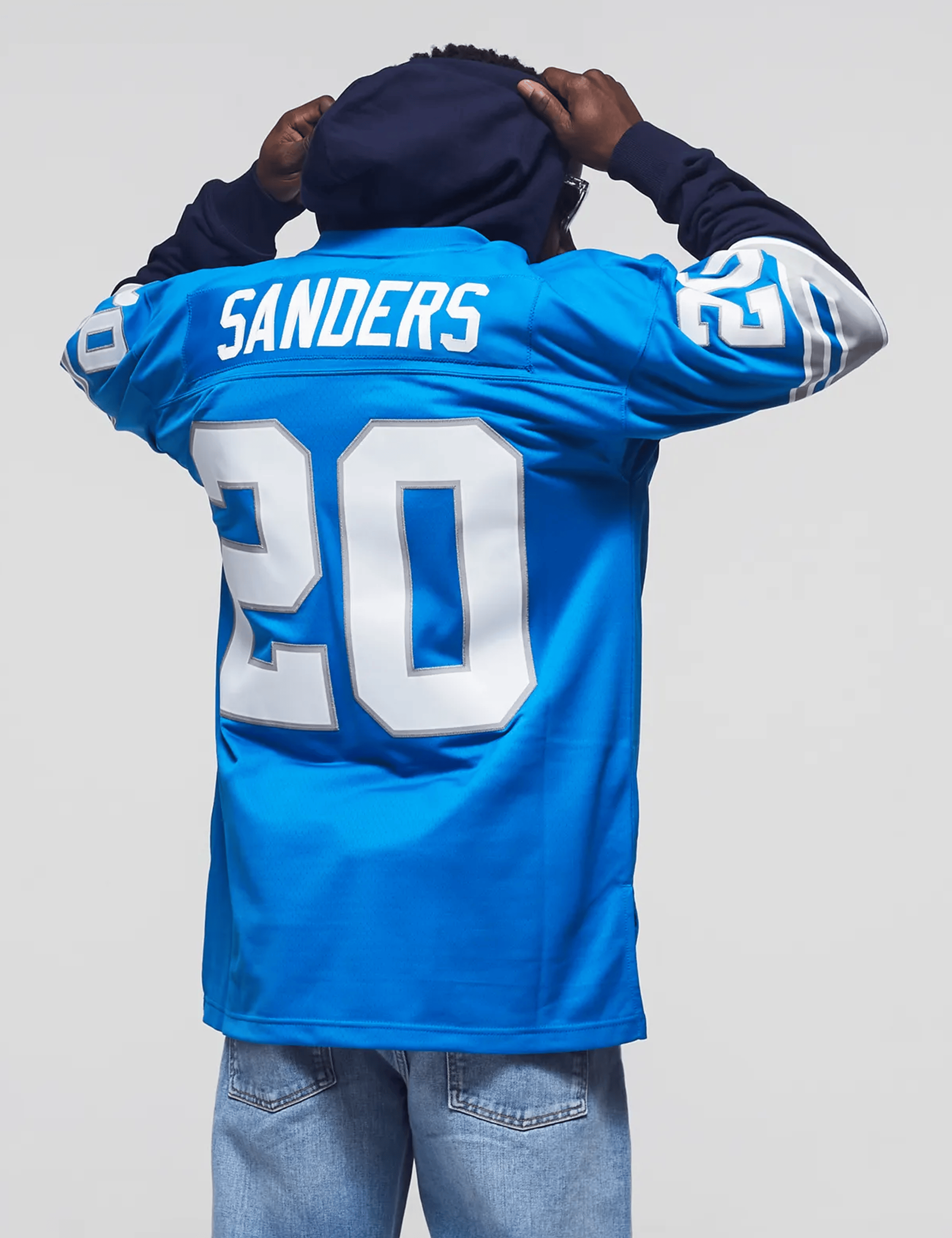 Mitchell And Ness Jerseys Barry Sanders Detroit Lions Mitchell & Ness NFL 96 Legacy Jersey - Blue