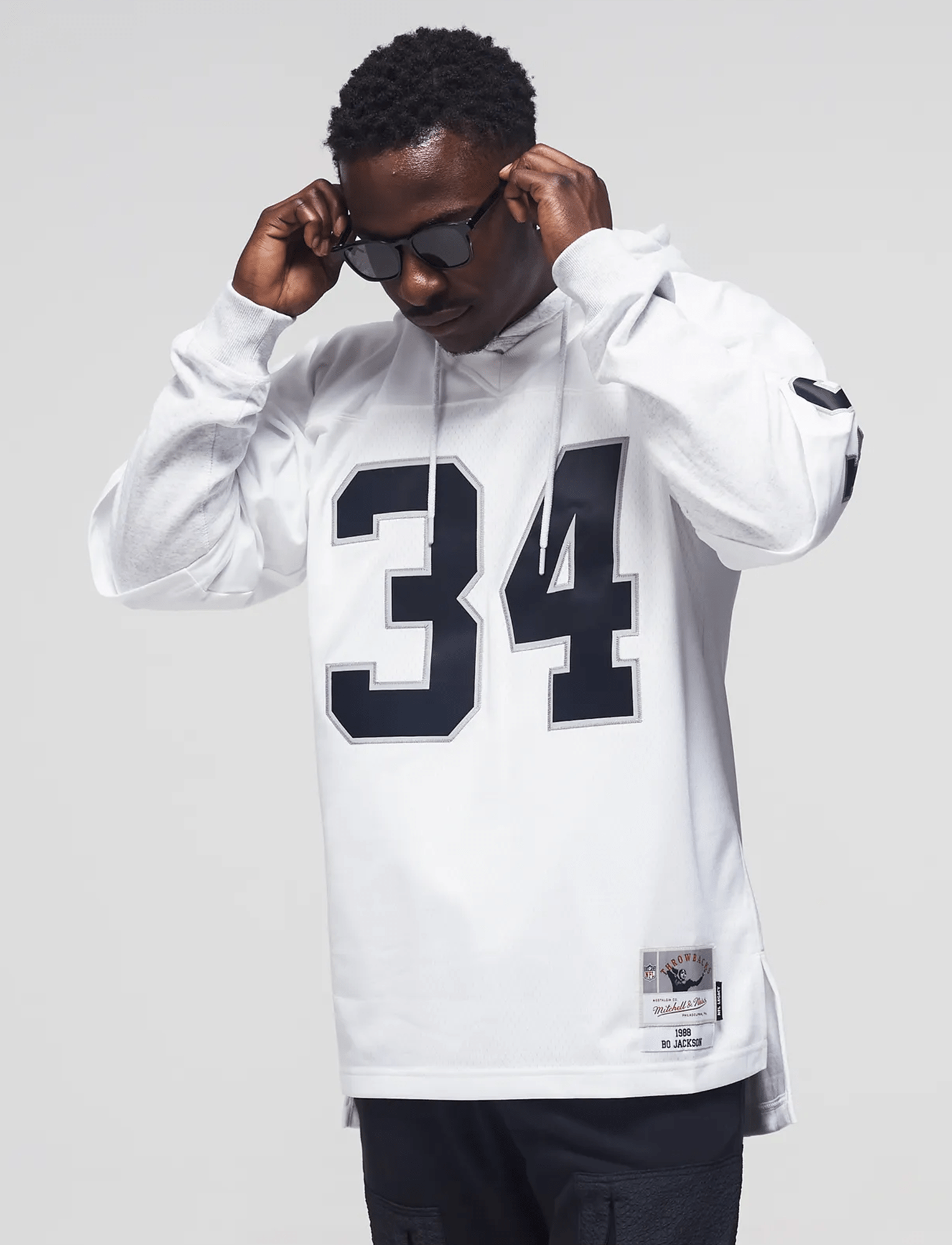 Mitchell And Ness Jerseys Bo Jackson Las Vegas Raiders Mitchell & Ness NFL 88 Road Legacy Jersey - White