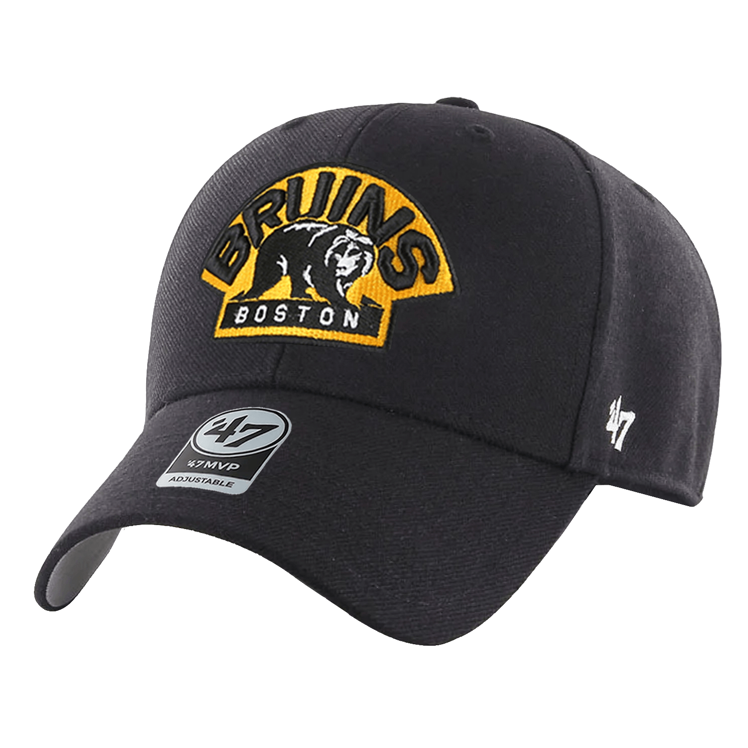 47 Brand Caps Boston Bruins '47 NHL Vintage Logo MVP Adjustable Hat - Black