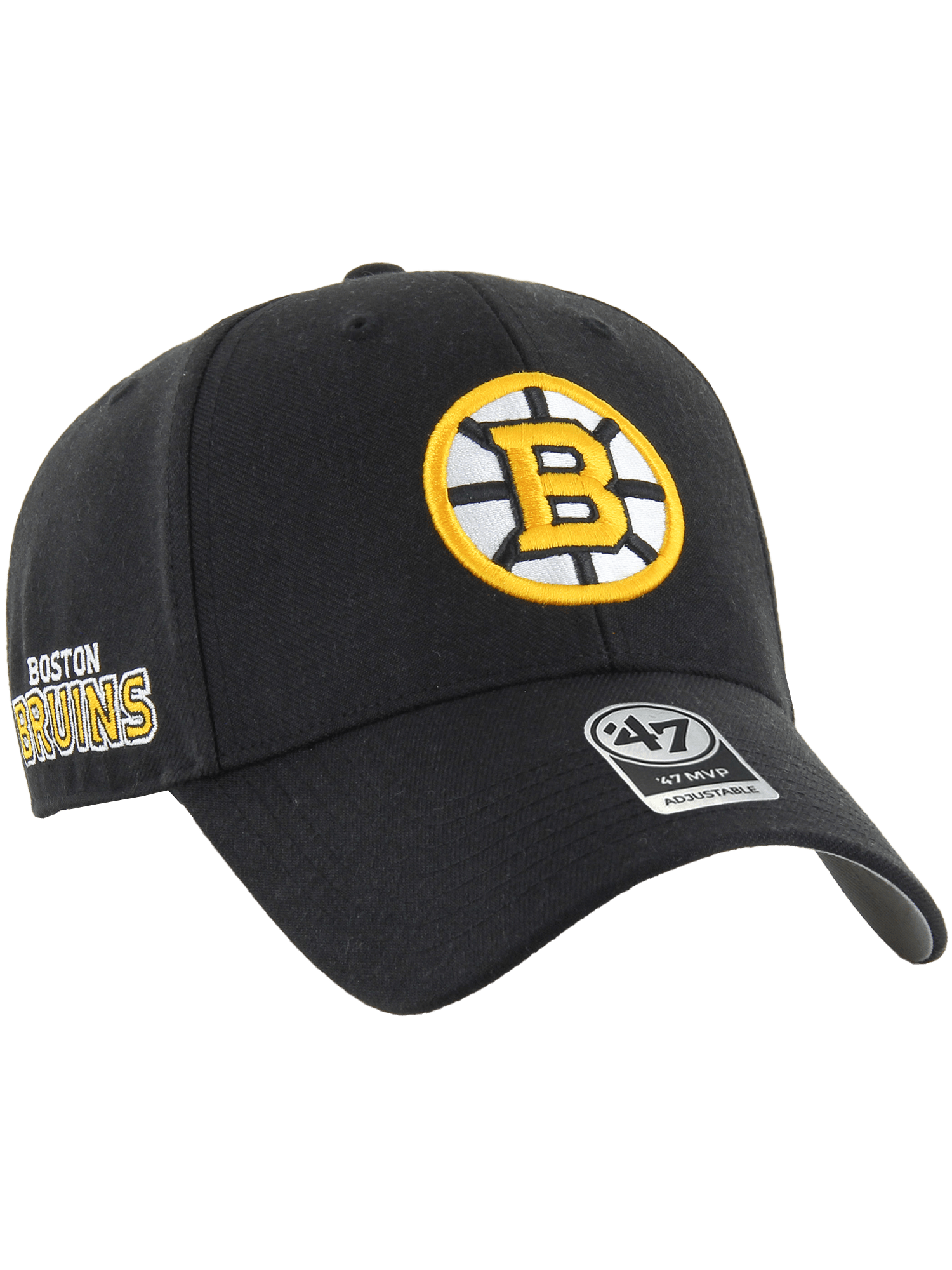 47 Brand Caps Boston Bruins '47 NHL Wordmark Hit MVP Snapback Hat - Black