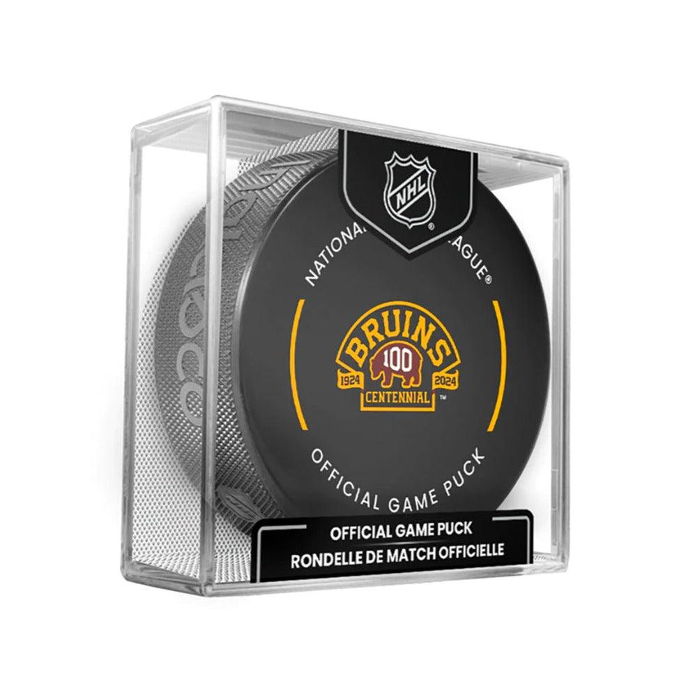 Inglasco Pucks Boston Bruins Inglasco NHL 100th Anniversary Hockey Puck In Cube