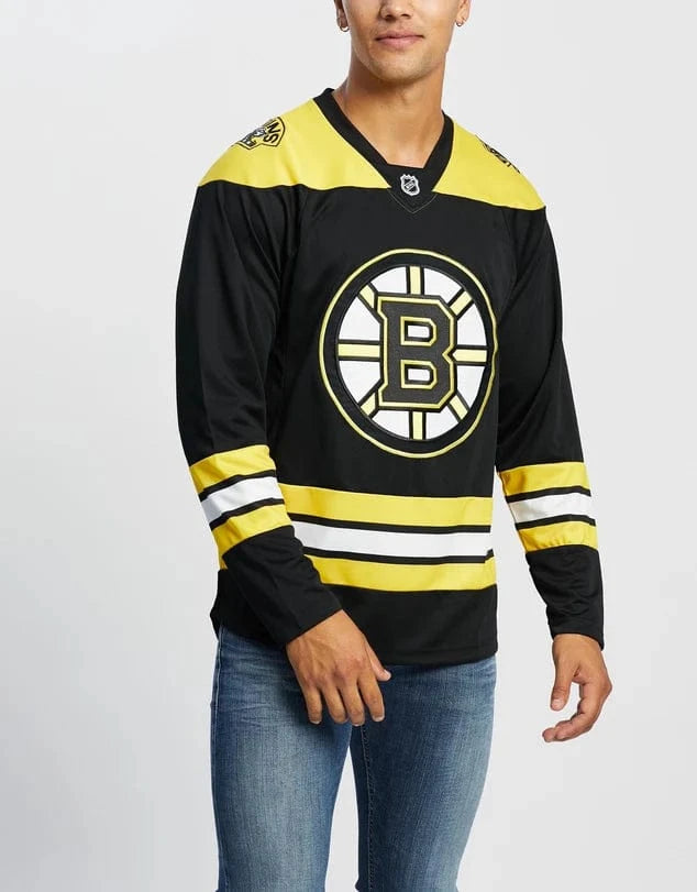 Majestic Athletic Jerseys Boston Bruins Majestic NHL Fan Replica Jersey - Black