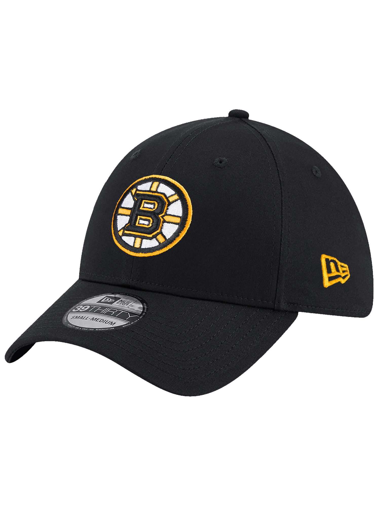 New Era Caps Boston Bruins New Era NHL Throwback 39THIRTY Stretch-Fit Hat - Black
