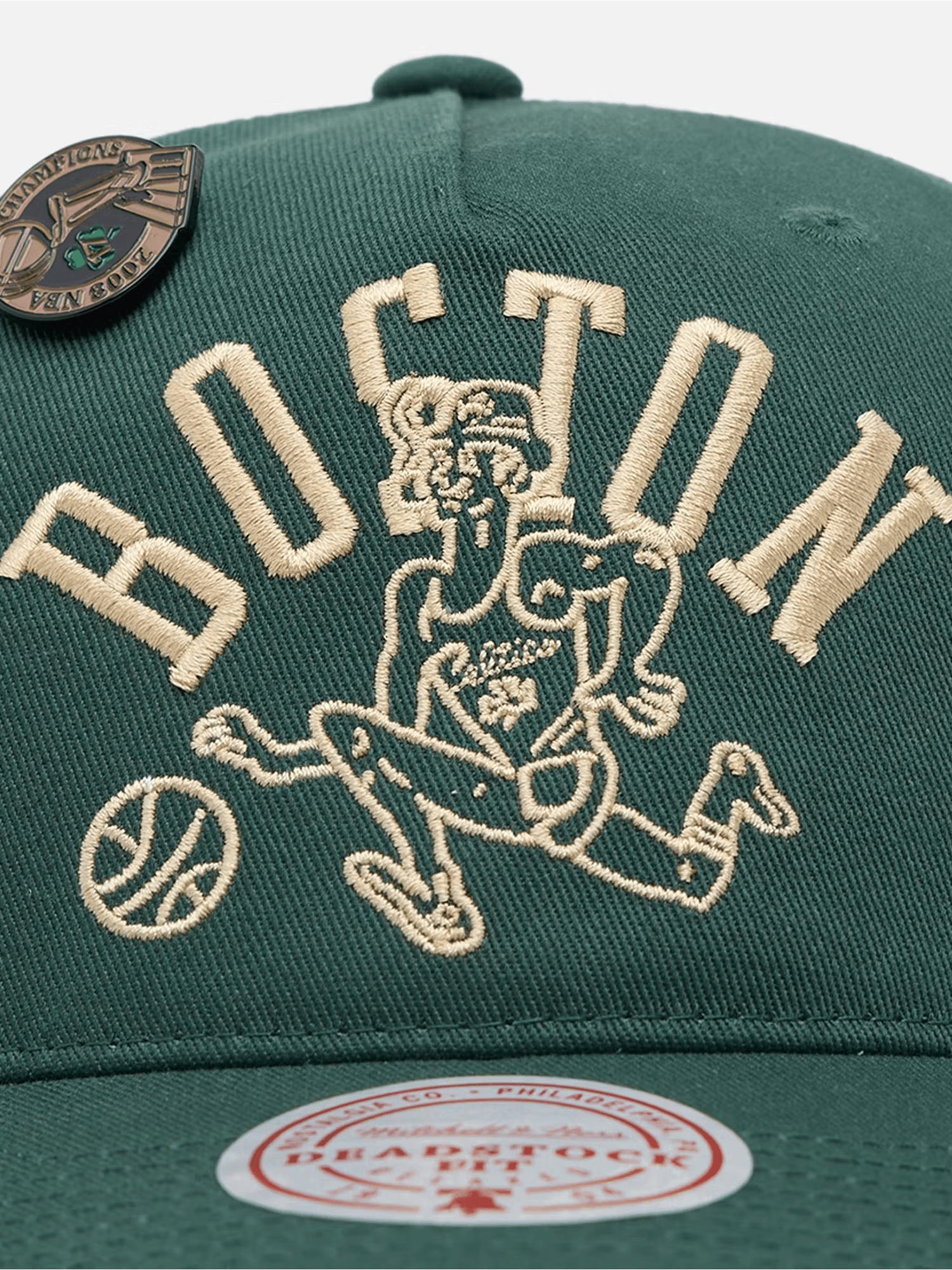 Mitchell And Ness Caps Boston Celtics Mitchell & Ness NBA Dribble Deadstock Pre-Curved Snapback Hat - Green