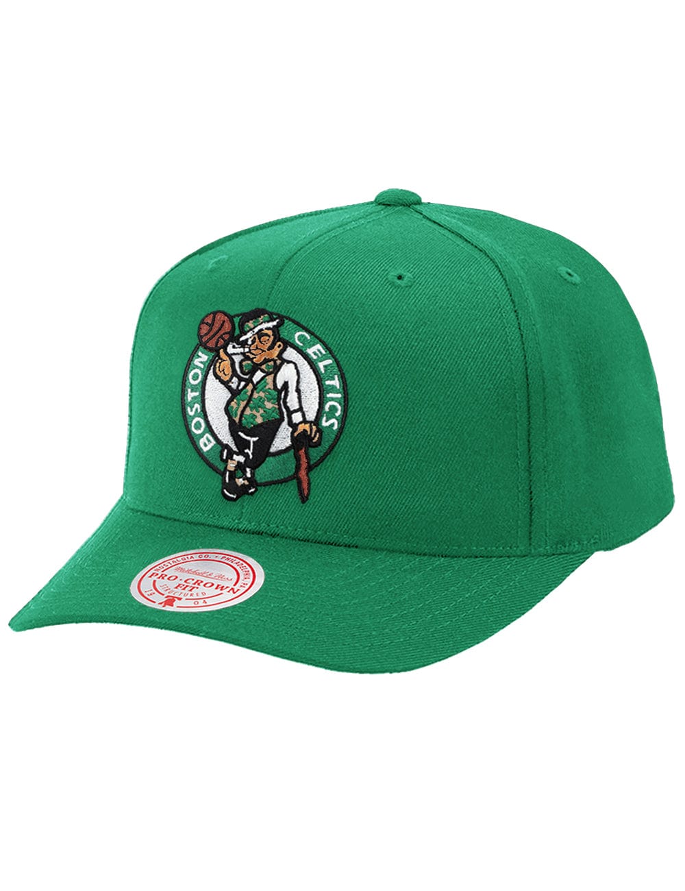 Mitchell And Ness Caps Boston Celtics Mitchell & Ness NBA Team 2.0 Pro Crown Snapback Hat - Green