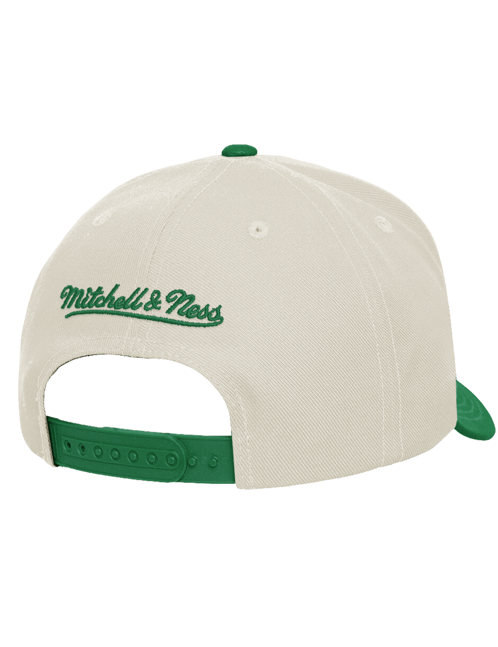 Mitchell And Ness Caps Boston Celtics Mitchell & Ness NBA Team 2T Pro Pinch Snapback Hat - Cream